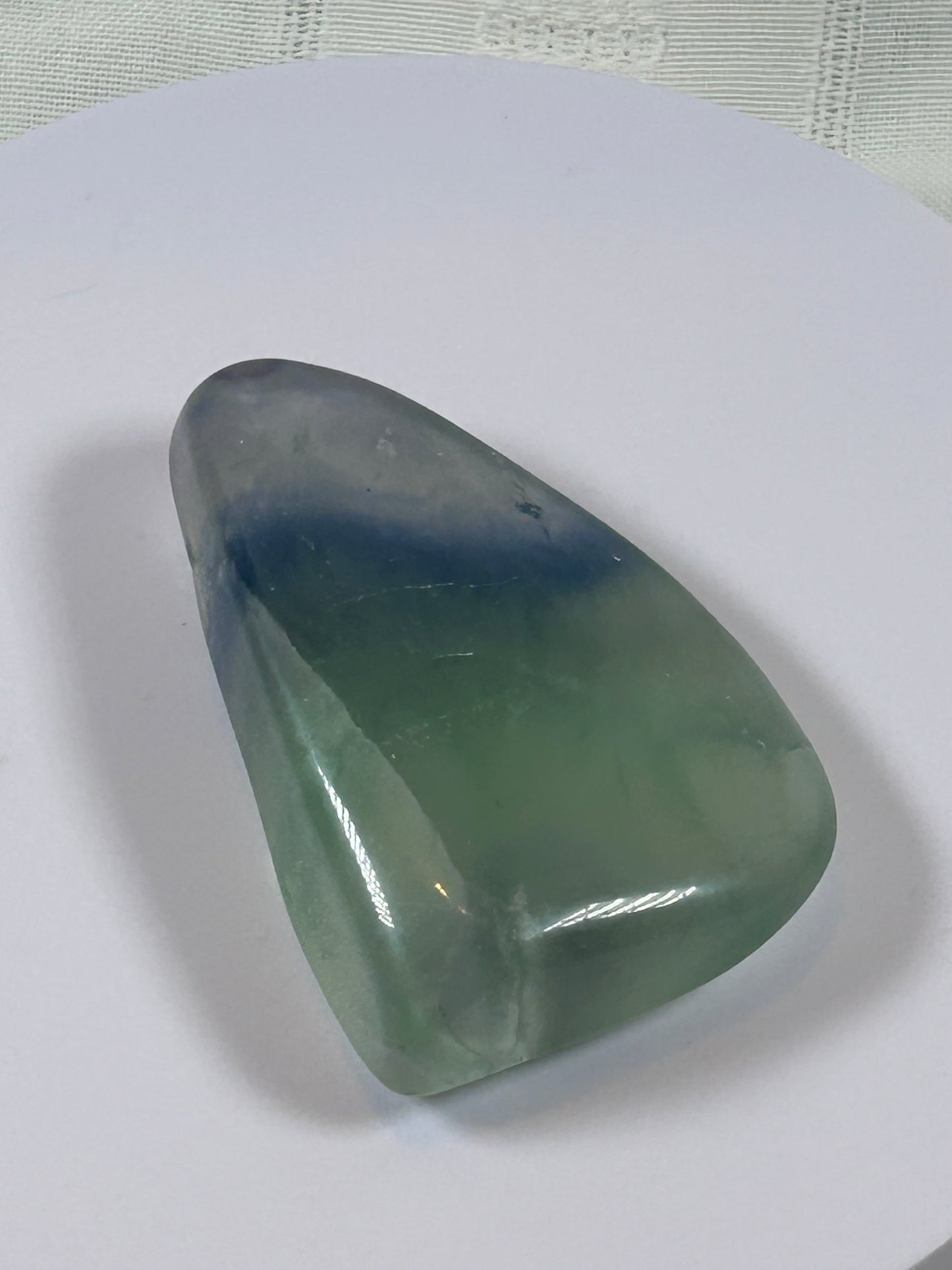 (#101) - FLUORITE PALM STONE FREE FORM POLISHED - NEW
