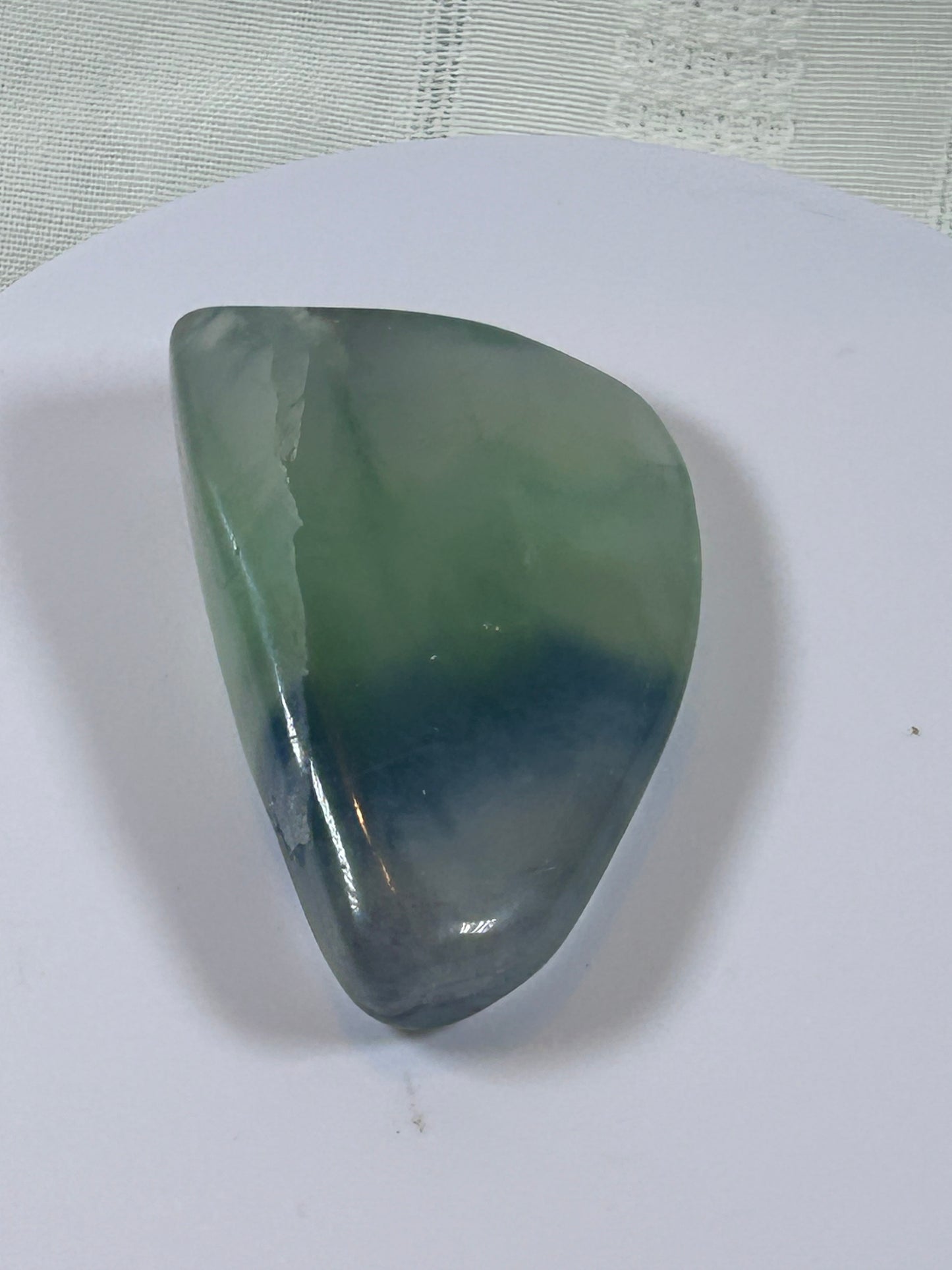 (#101) - FLUORITE PALM STONE FREE FORM POLISHED - NEW