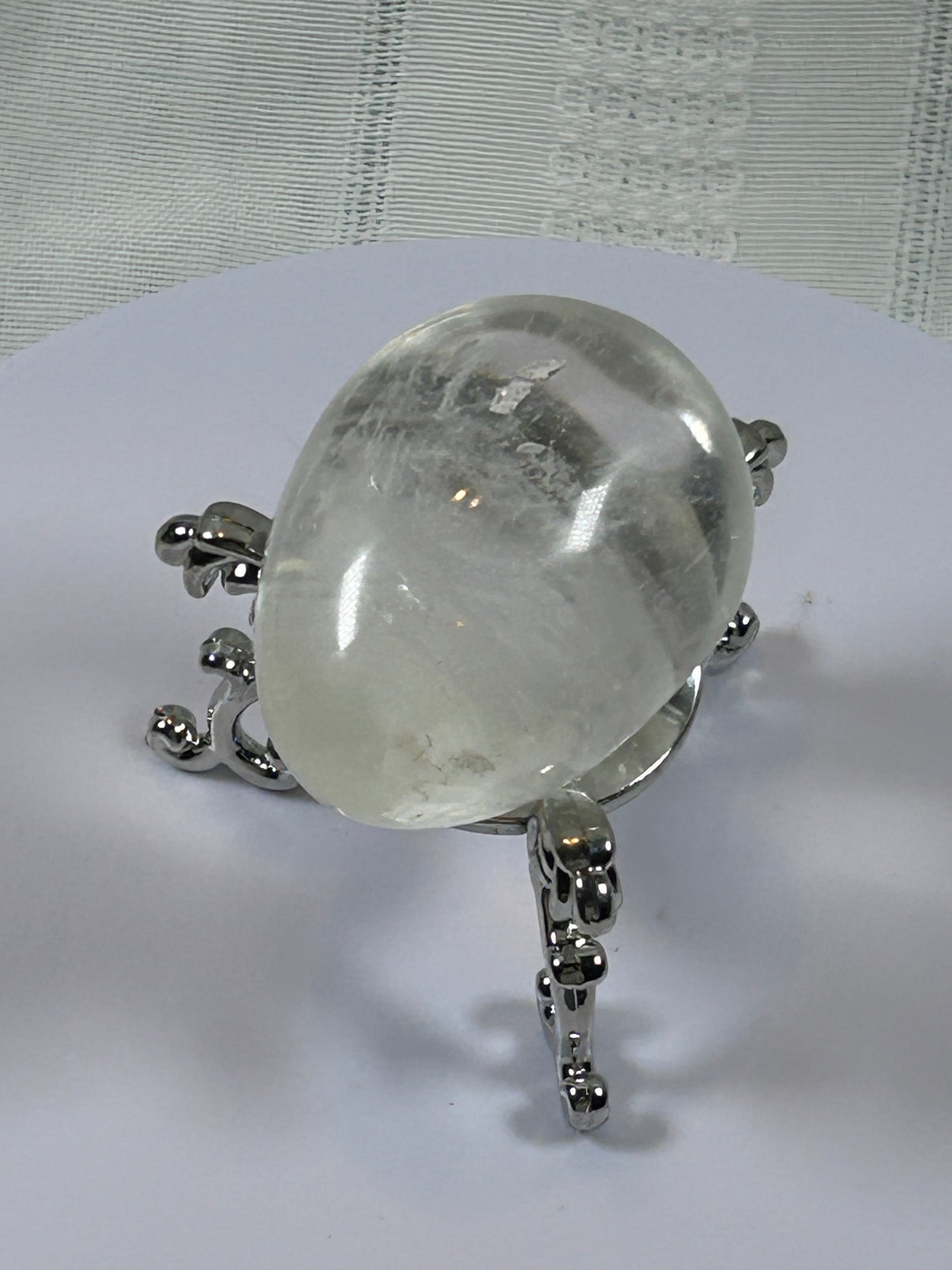 (#103) - CLEAR QUARTZ EGG SHAPE STONE POLISHED - NEW