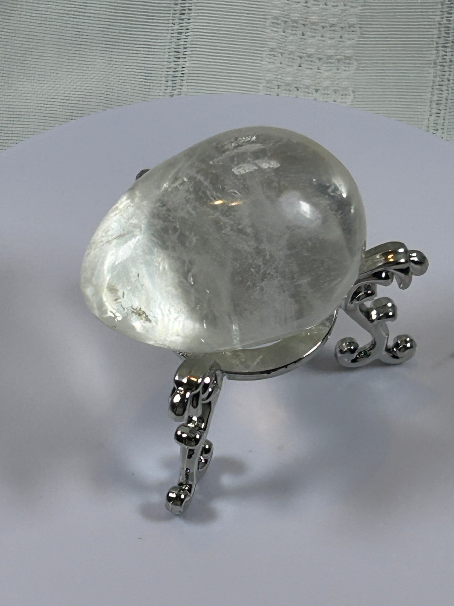 (#103) - CLEAR QUARTZ EGG SHAPE STONE POLISHED - NEW