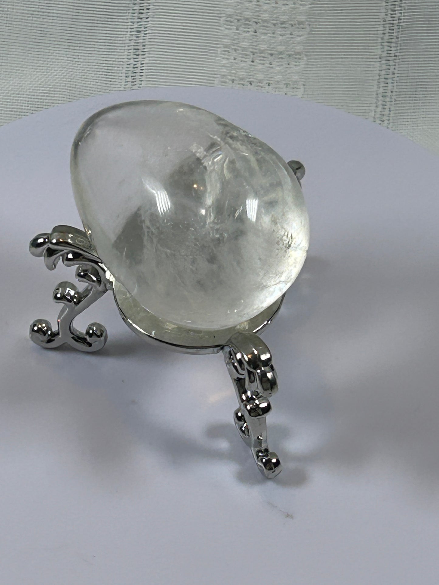 (#103) - CLEAR QUARTZ EGG SHAPE STONE POLISHED - NEW