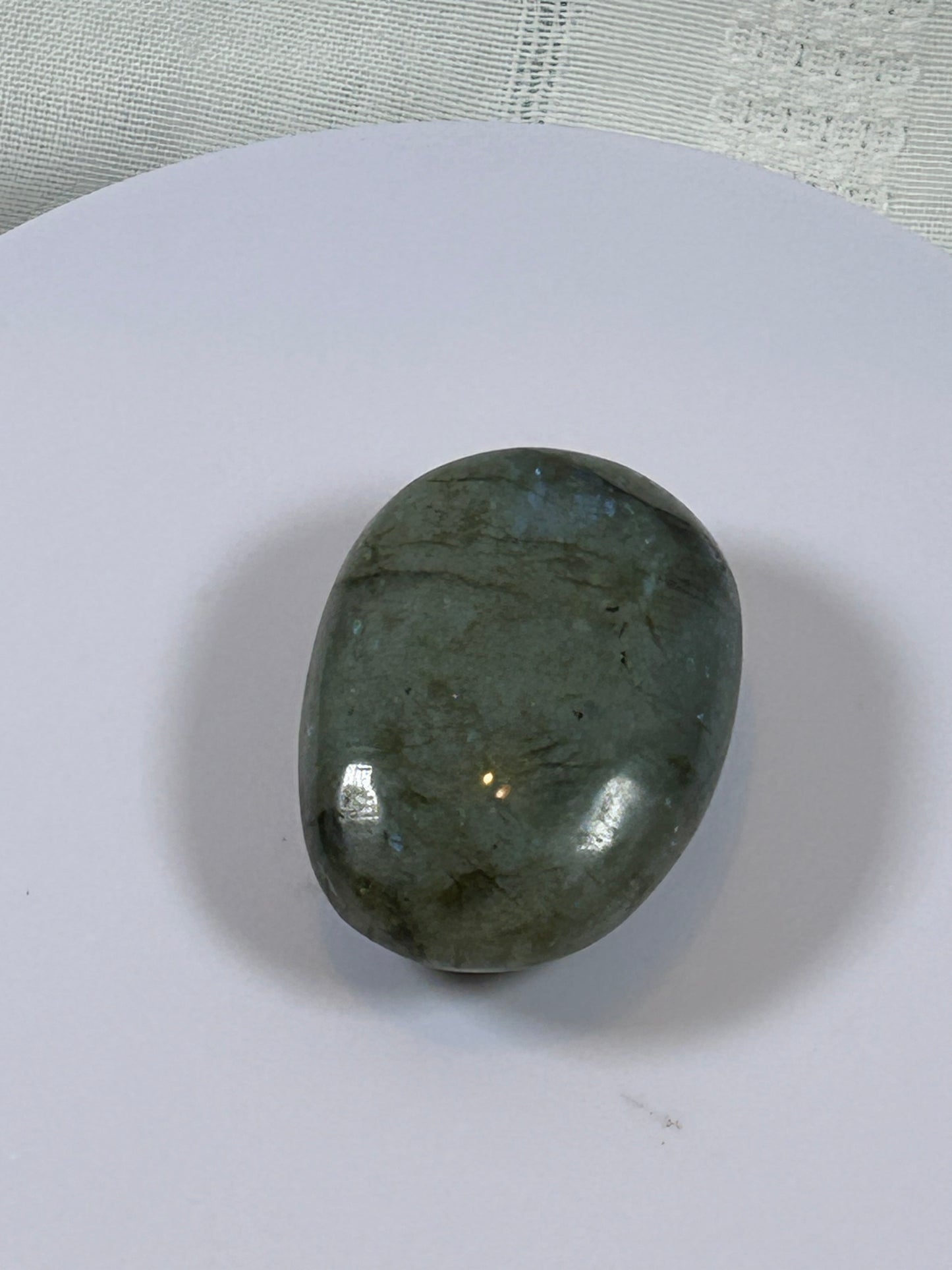 (#109) - LABRADORITE PALM STONE POLISHED - NEW
