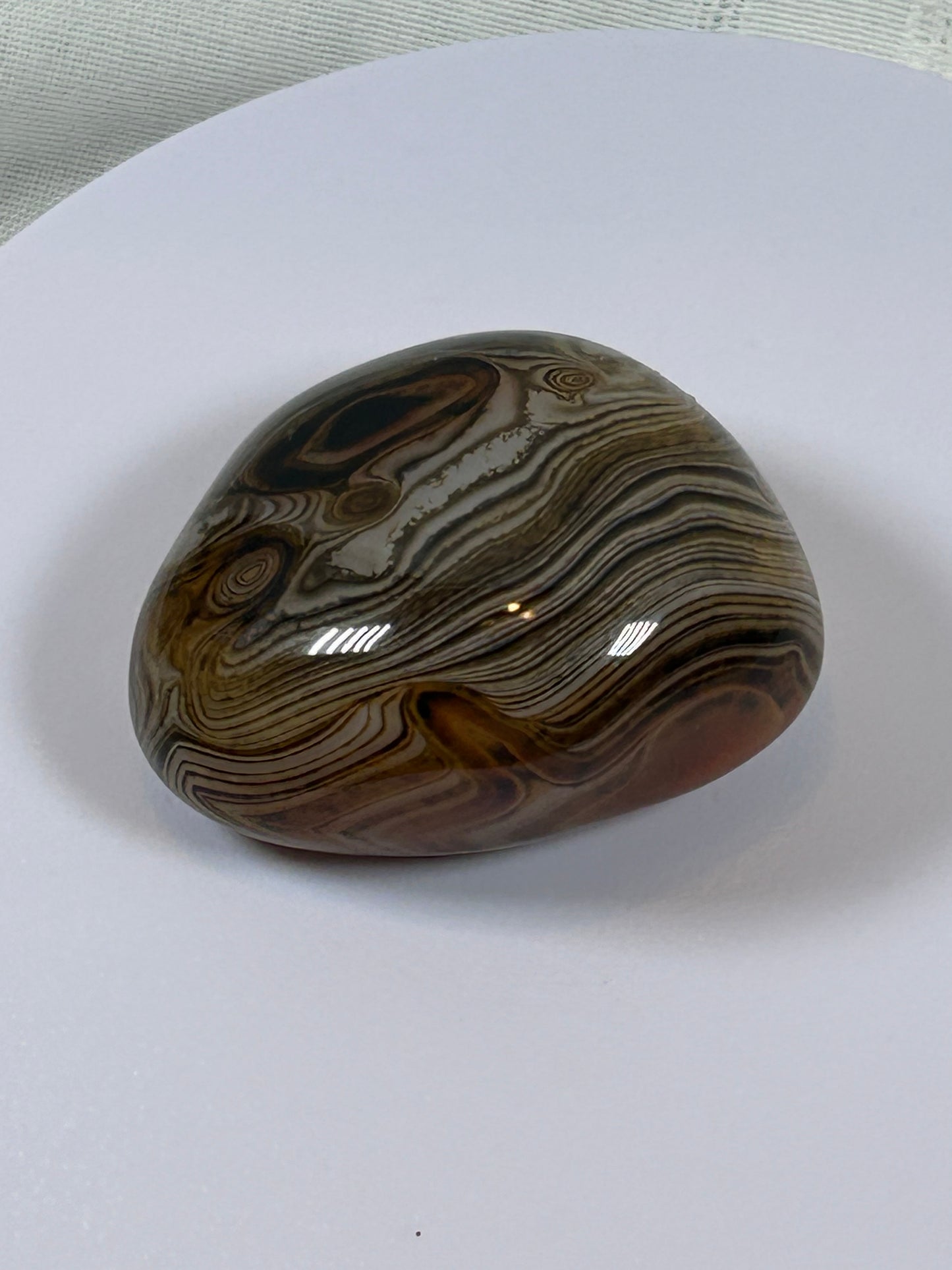 (#110) - SARDONYX PALM STONE POLISHED - NEW