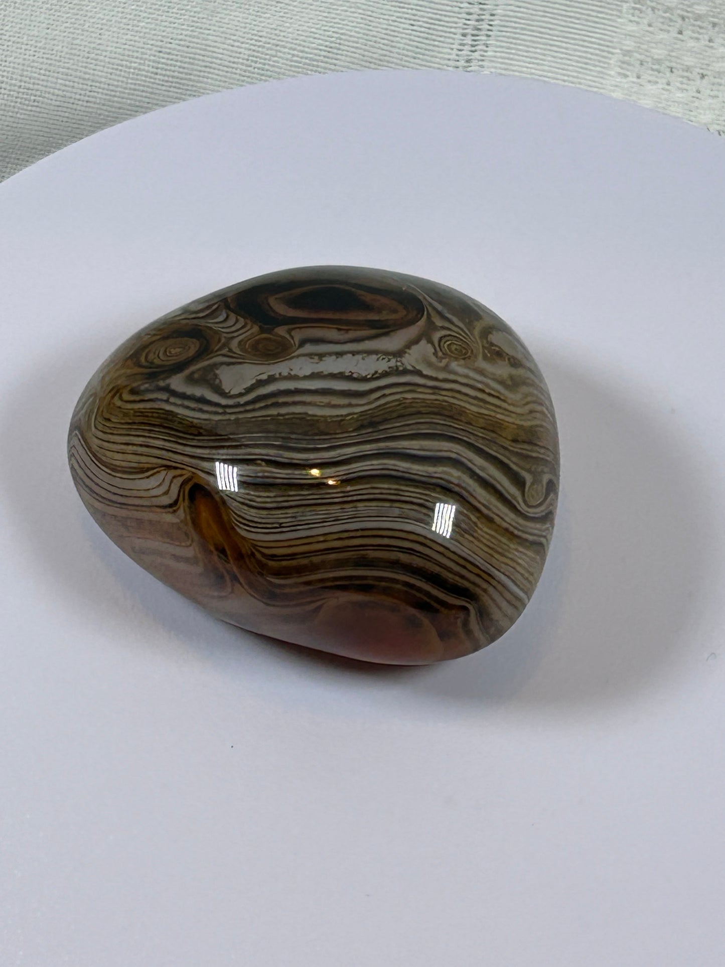 (#110) - SARDONYX PALM STONE POLISHED - NEW
