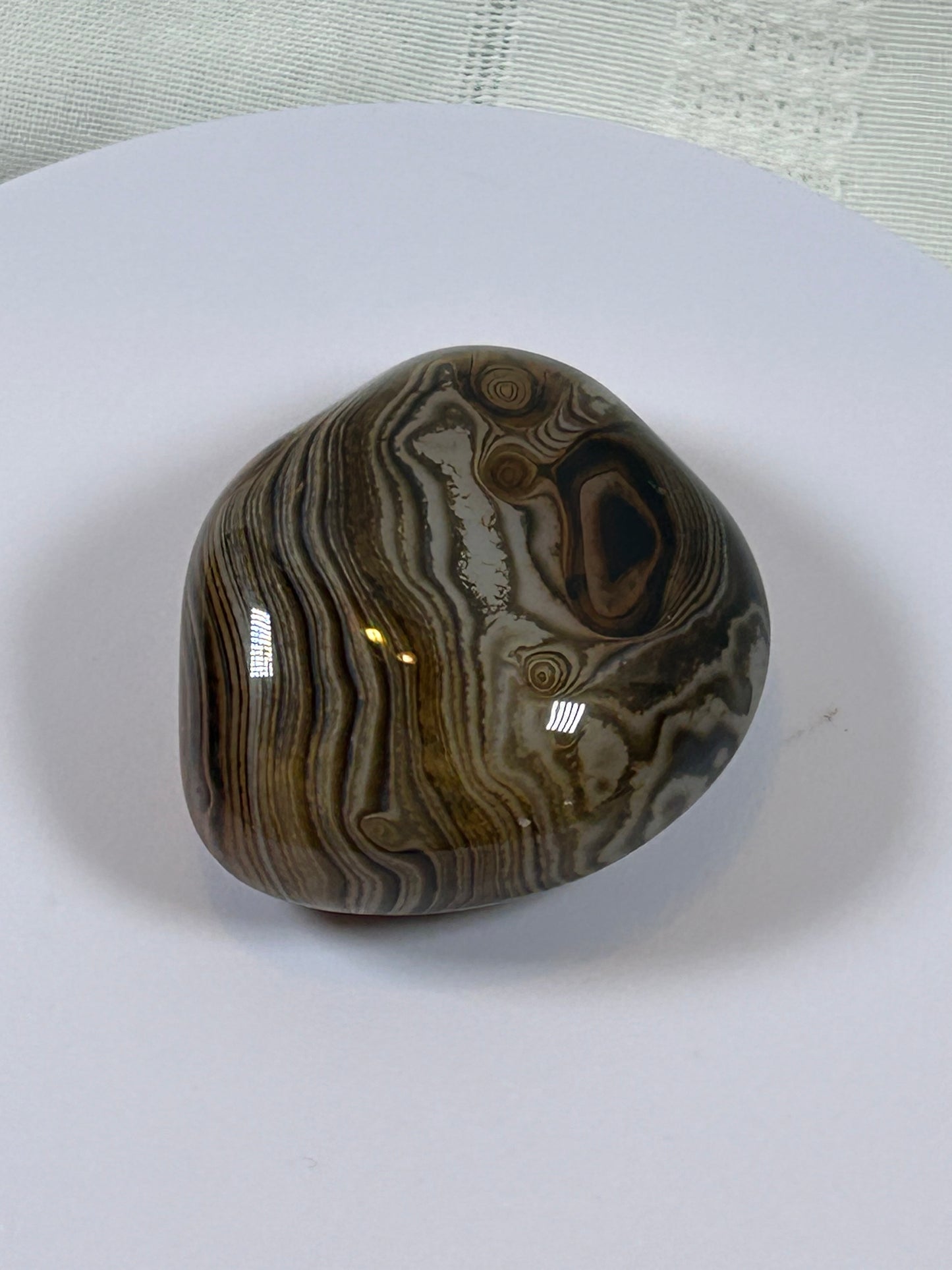 (#110) - SARDONYX PALM STONE POLISHED - NEW