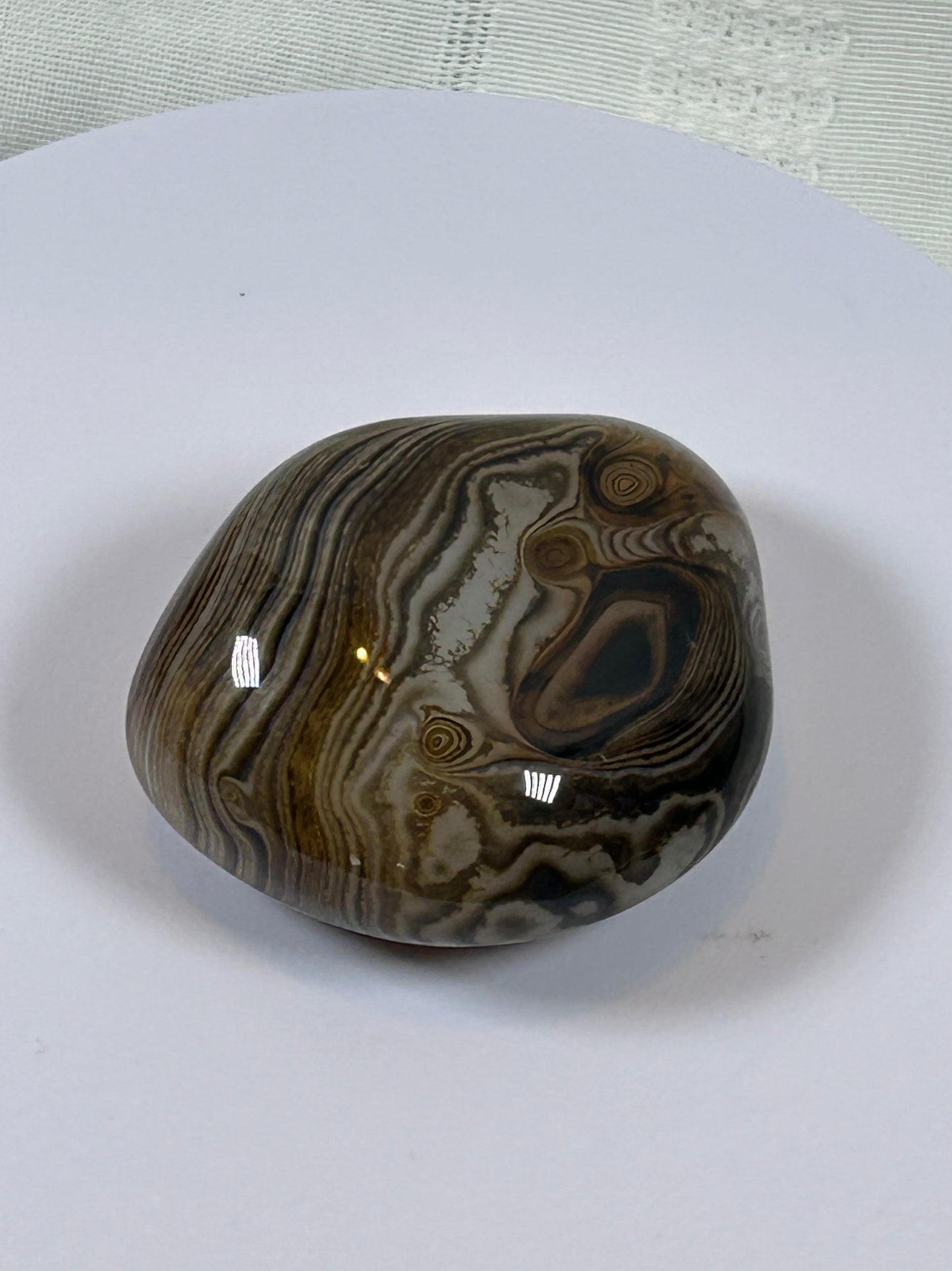 (#110) - SARDONYX PALM STONE POLISHED - NEW