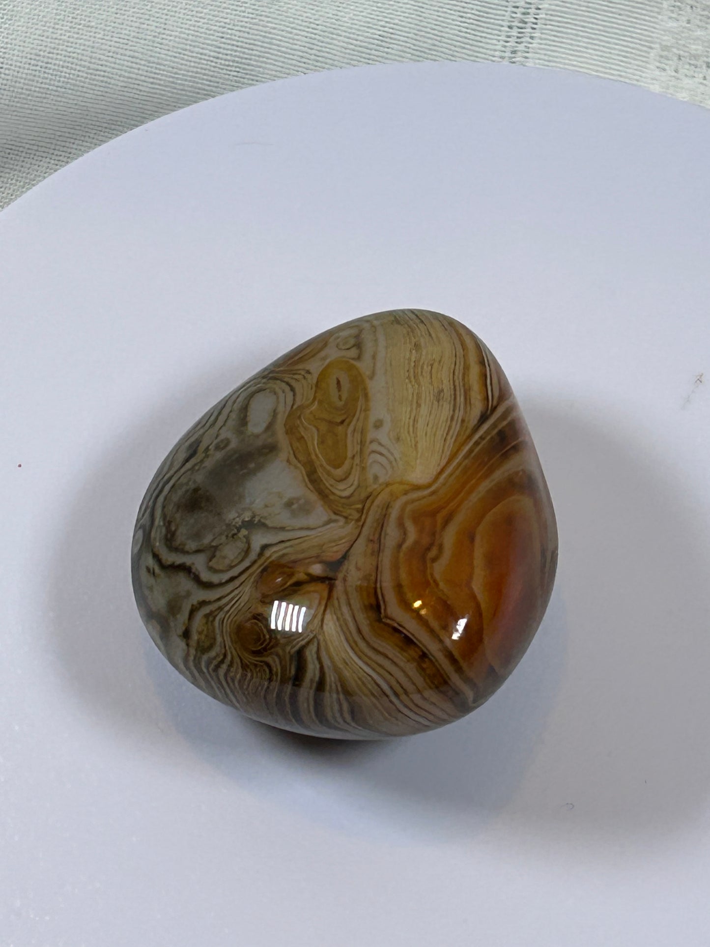 (#110) - SARDONYX PALM STONE POLISHED - NEW