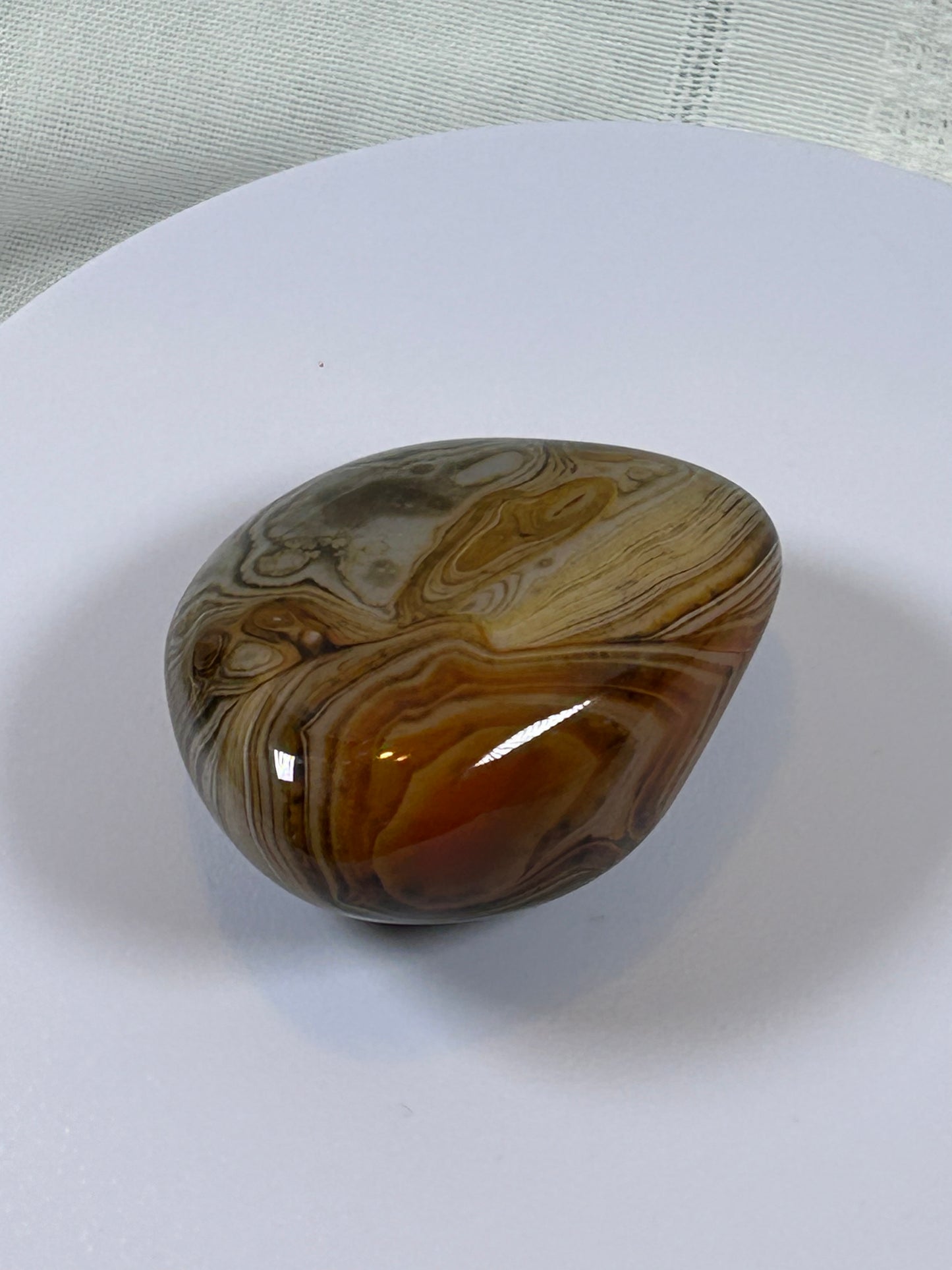 (#110) - SARDONYX PALM STONE POLISHED - NEW