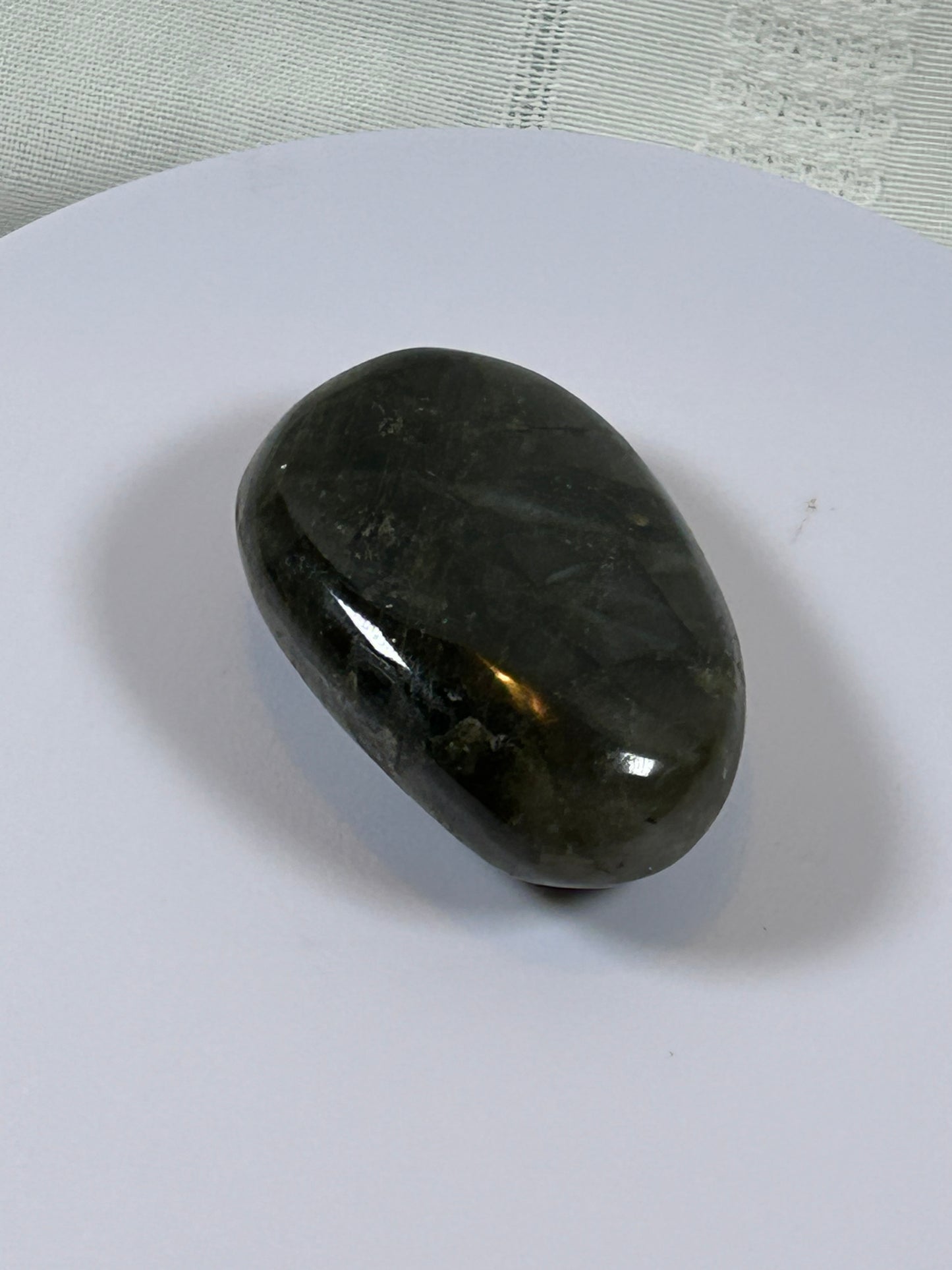 (#111) - LABRADORITE PALM STONE POLISHED - NEW