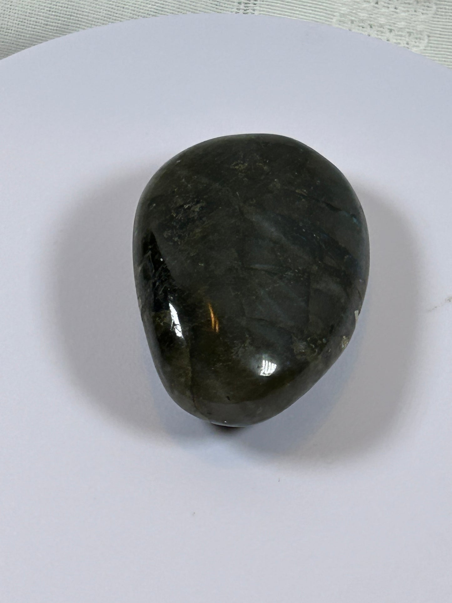 (#111) - LABRADORITE PALM STONE POLISHED - NEW