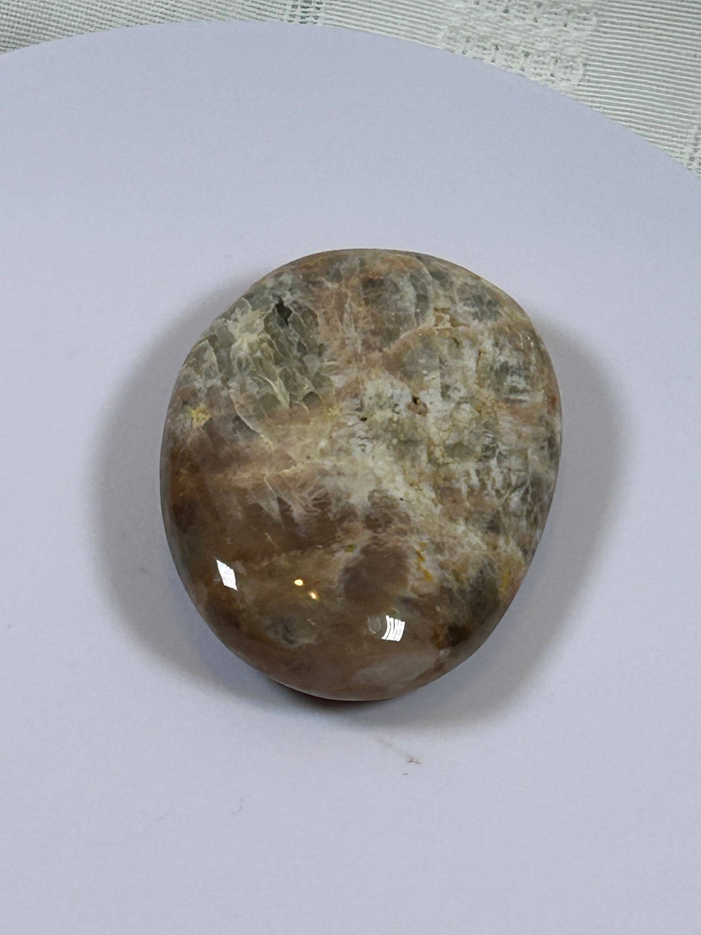 (#113) - BLACK MOONSTONE PALM STONE POLISHED - NEW