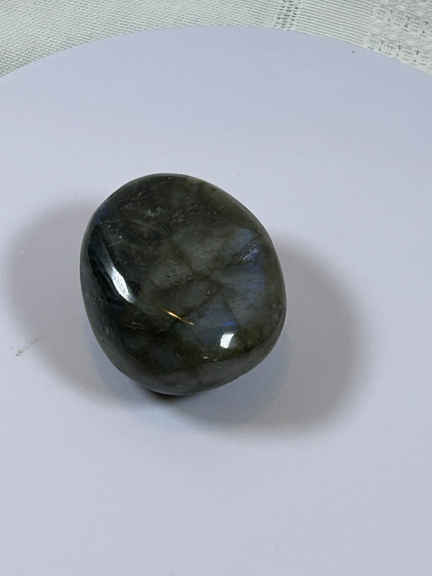 (#119) - LABRADORITE PALM STONE POLISHED - NEW