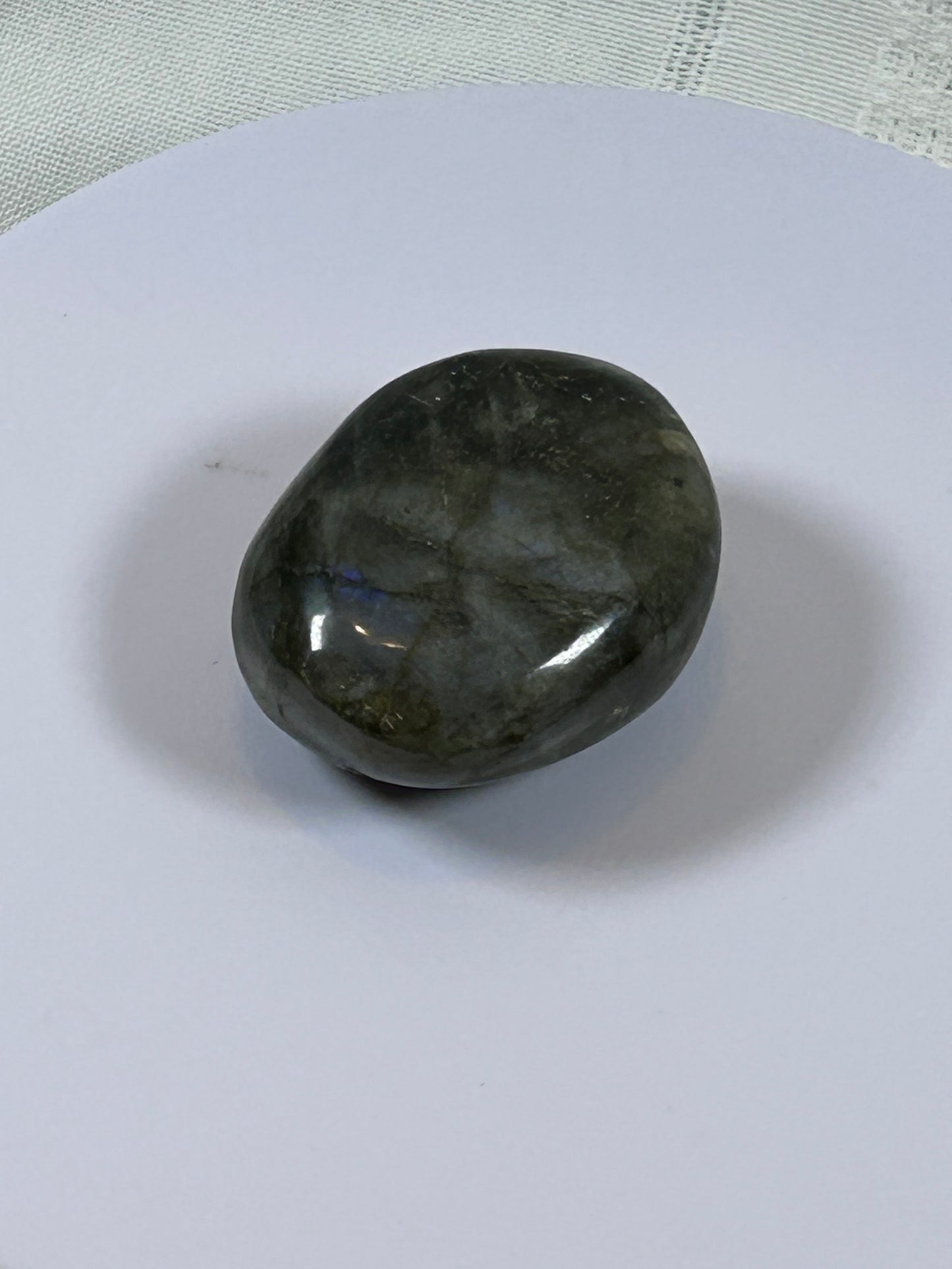 (#119) - LABRADORITE PALM STONE POLISHED - NEW