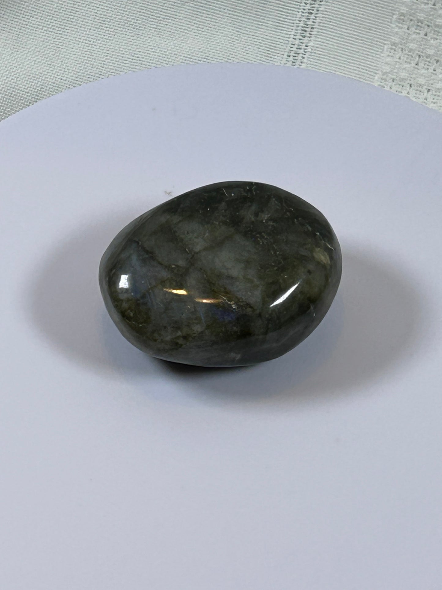 (#119) - LABRADORITE PALM STONE POLISHED - NEW