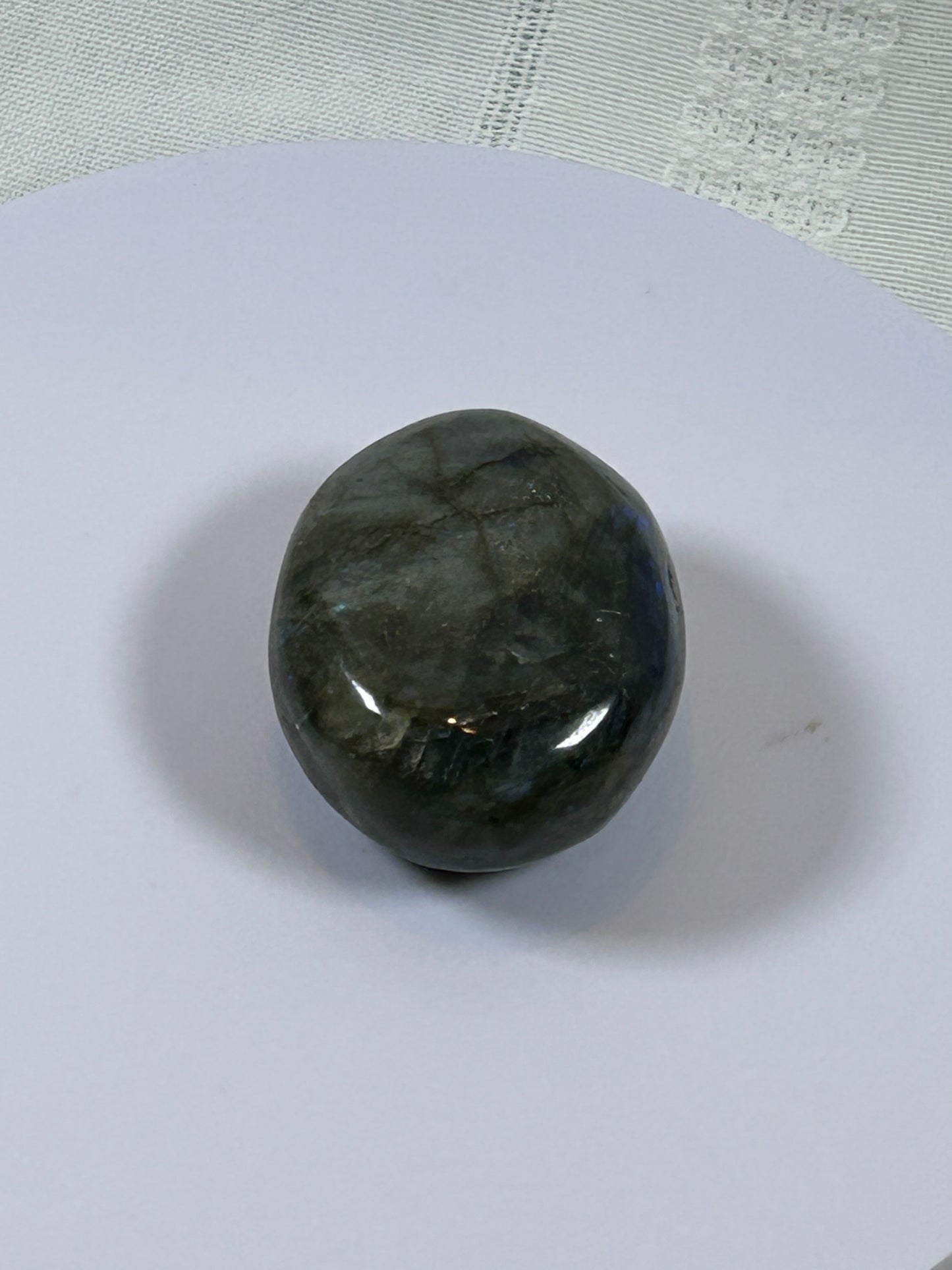 (#119) - LABRADORITE PALM STONE POLISHED - NEW