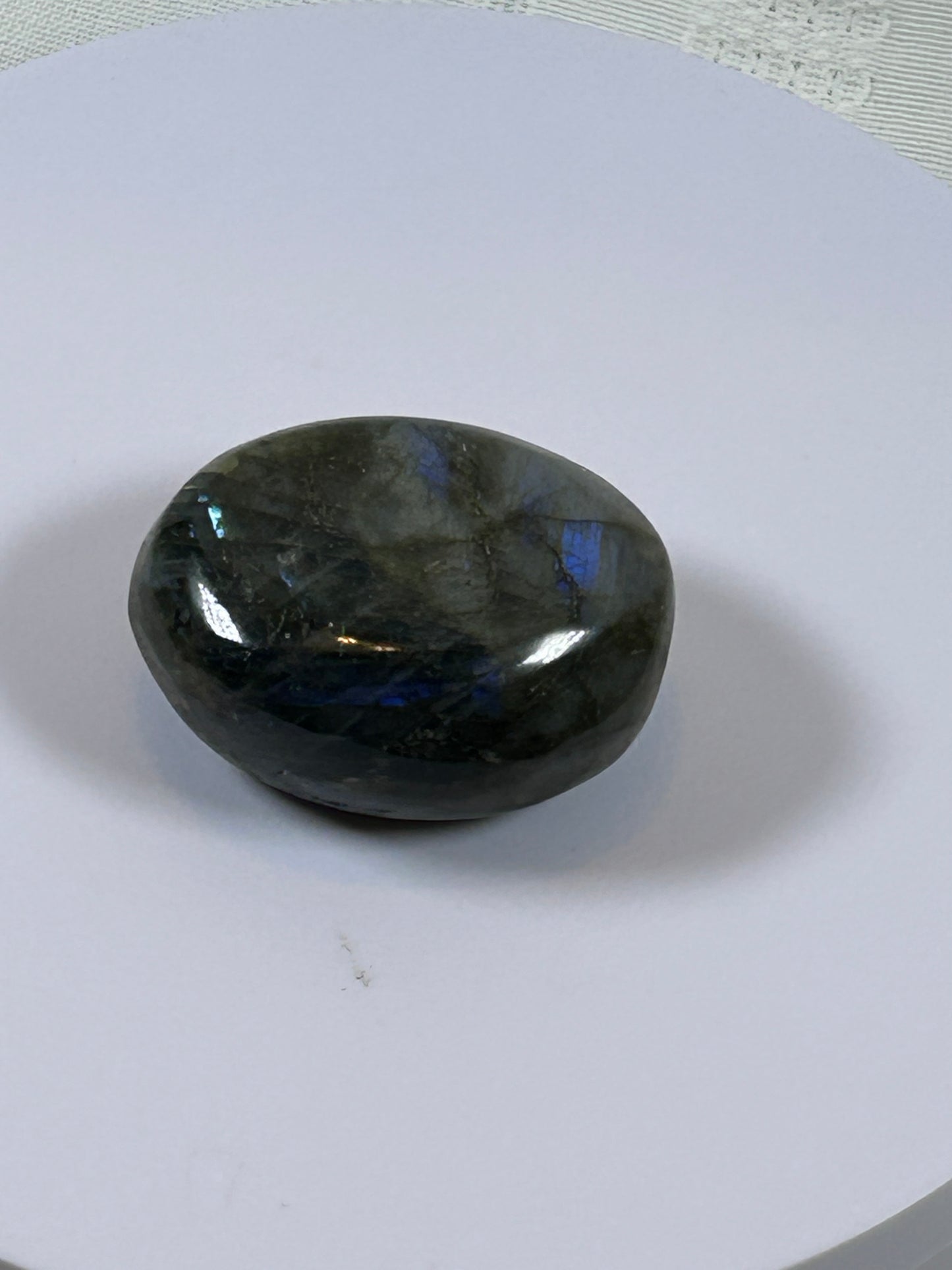 (#119) - LABRADORITE PALM STONE POLISHED - NEW