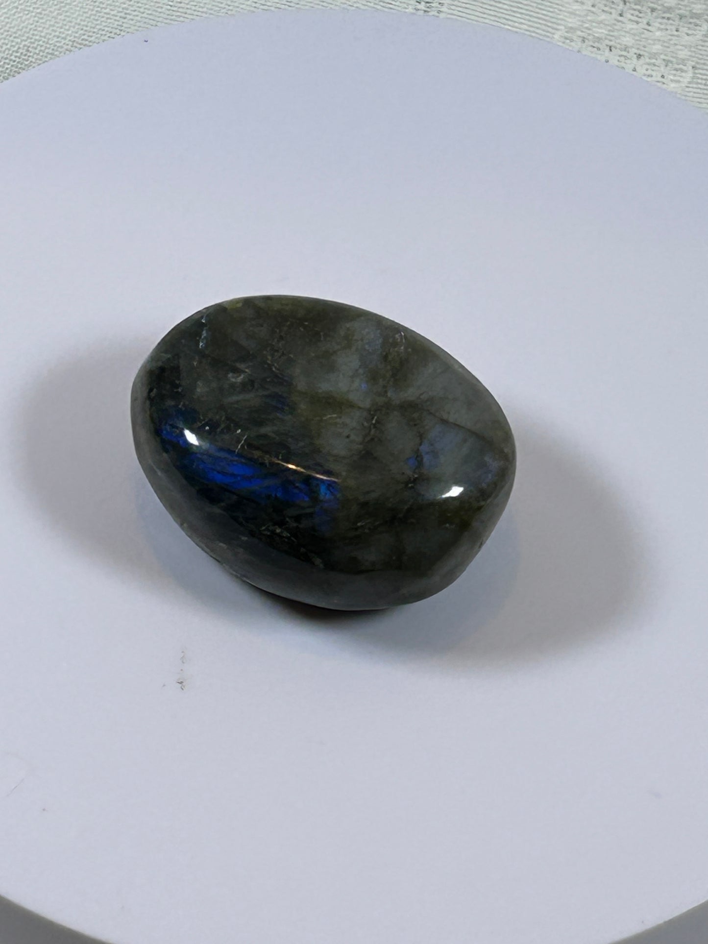(#119) - LABRADORITE PALM STONE POLISHED - NEW