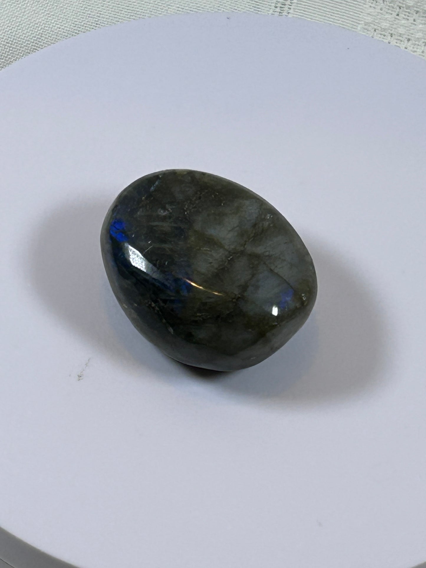 (#119) - LABRADORITE PALM STONE POLISHED - NEW