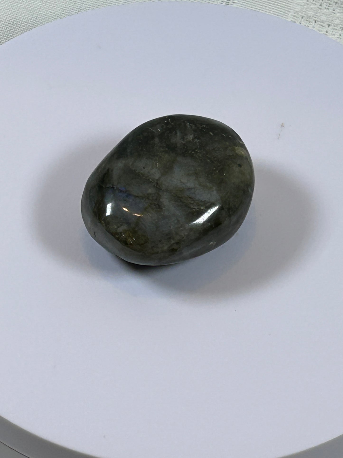 (#119) - LABRADORITE PALM STONE POLISHED - NEW