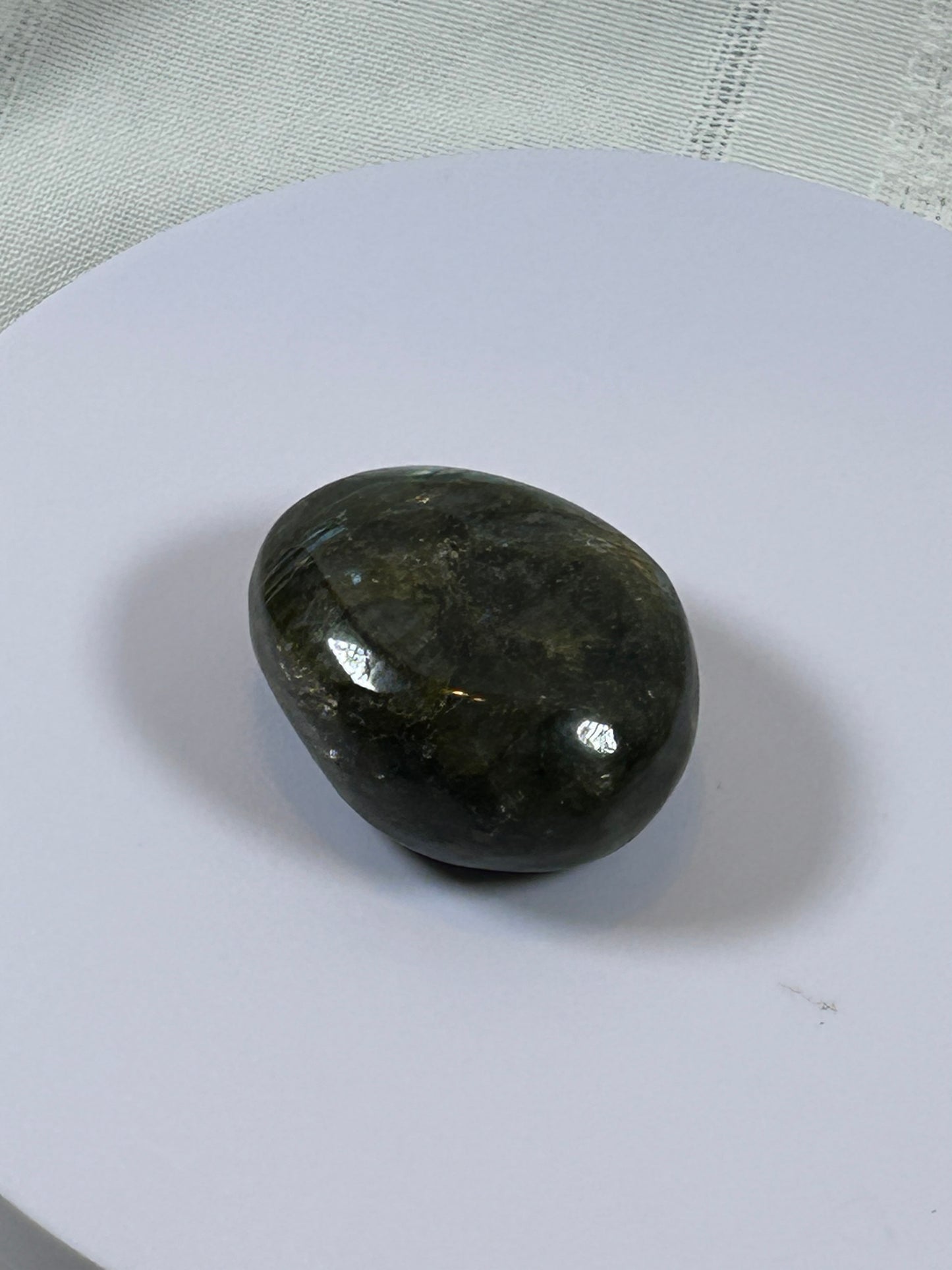 (#119) - LABRADORITE PALM STONE POLISHED - NEW