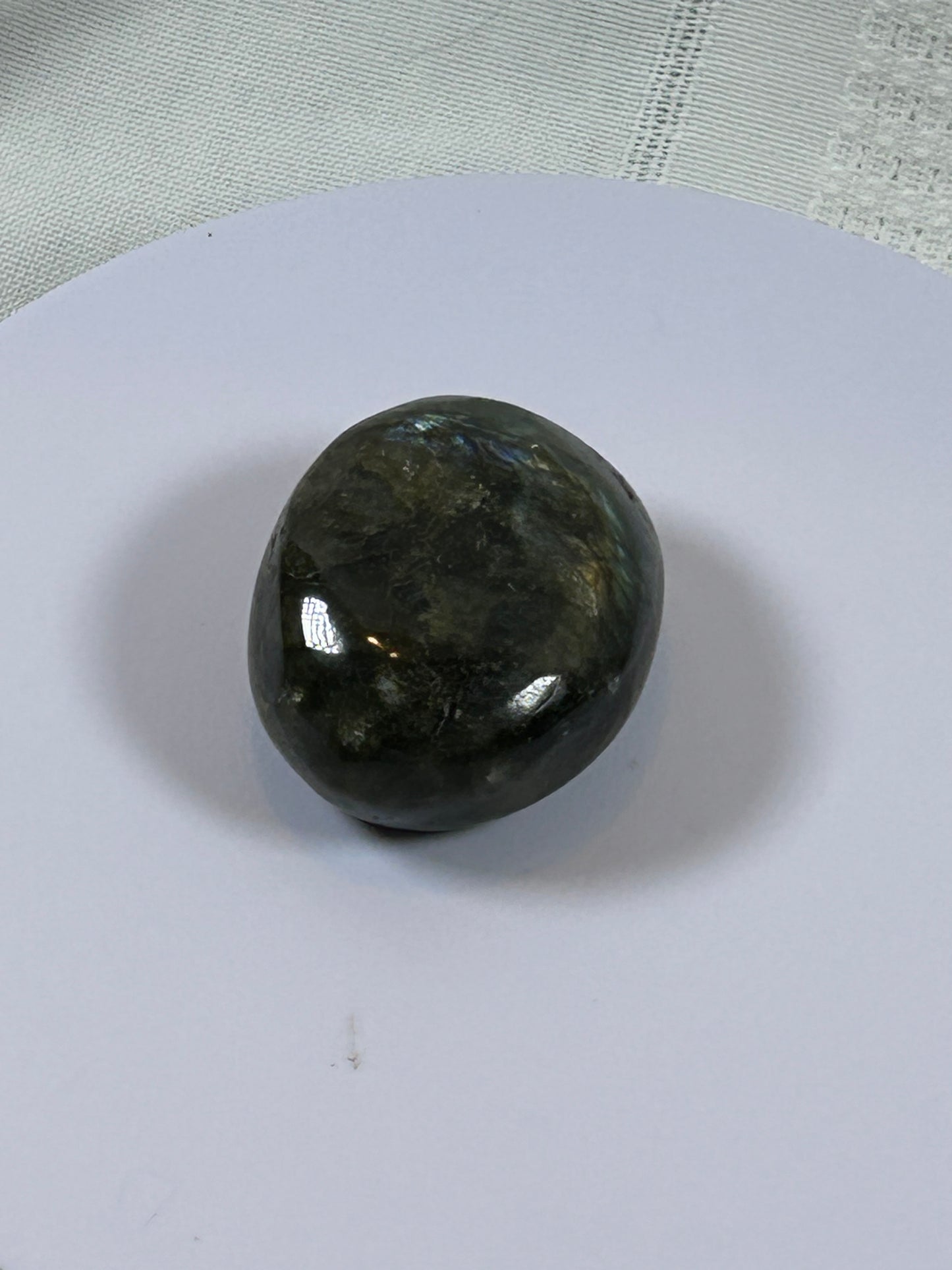 (#119) - LABRADORITE PALM STONE POLISHED - NEW