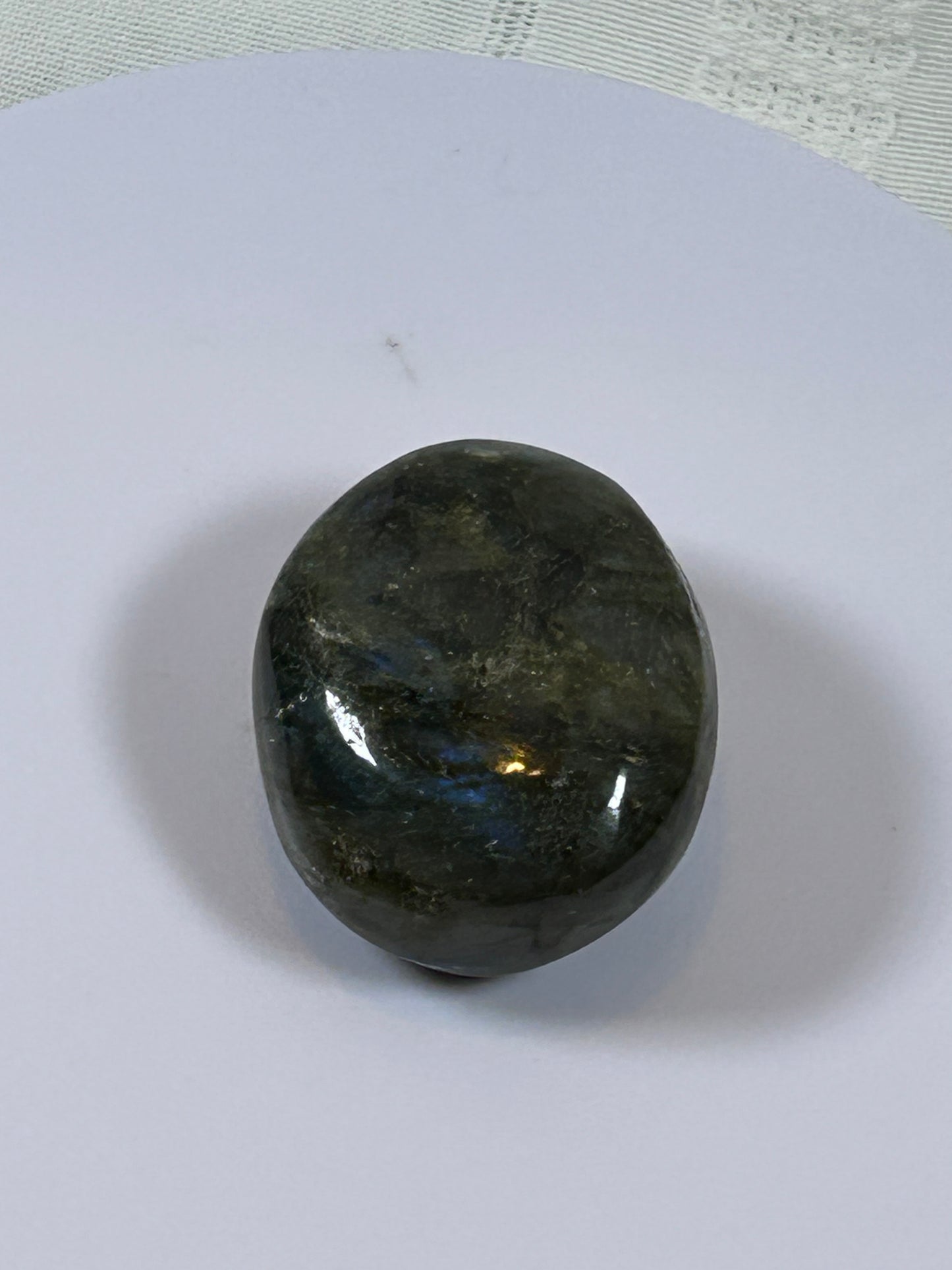 (#119) - LABRADORITE PALM STONE POLISHED - NEW