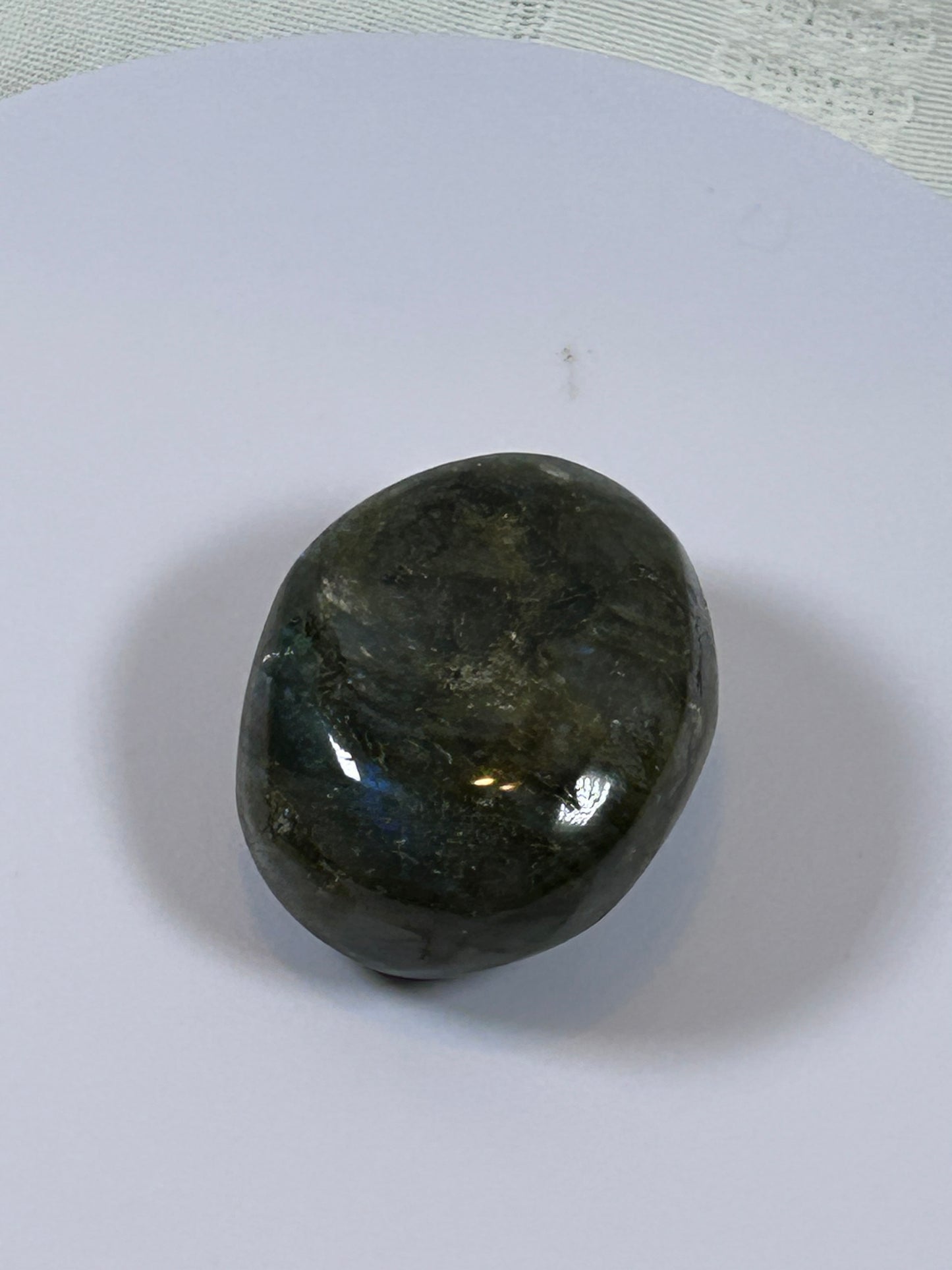 (#119) - LABRADORITE PALM STONE POLISHED - NEW