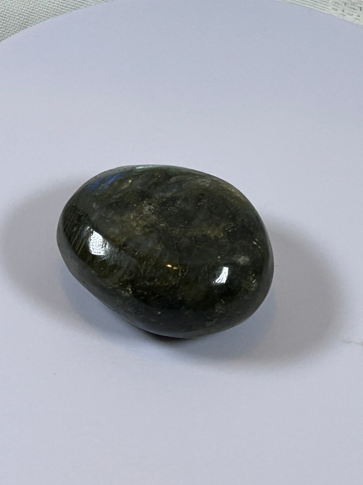 (#119) - LABRADORITE PALM STONE POLISHED - NEW
