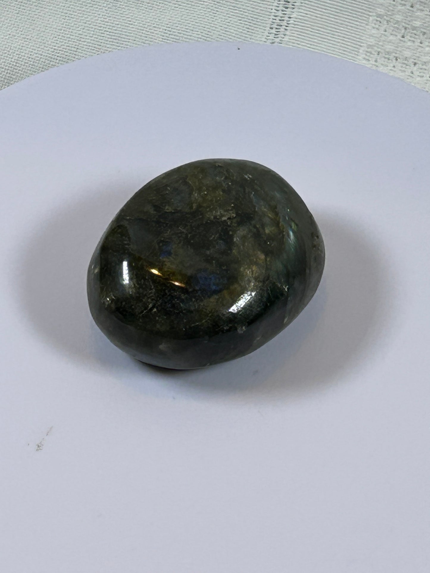 (#119) - LABRADORITE PALM STONE POLISHED - NEW