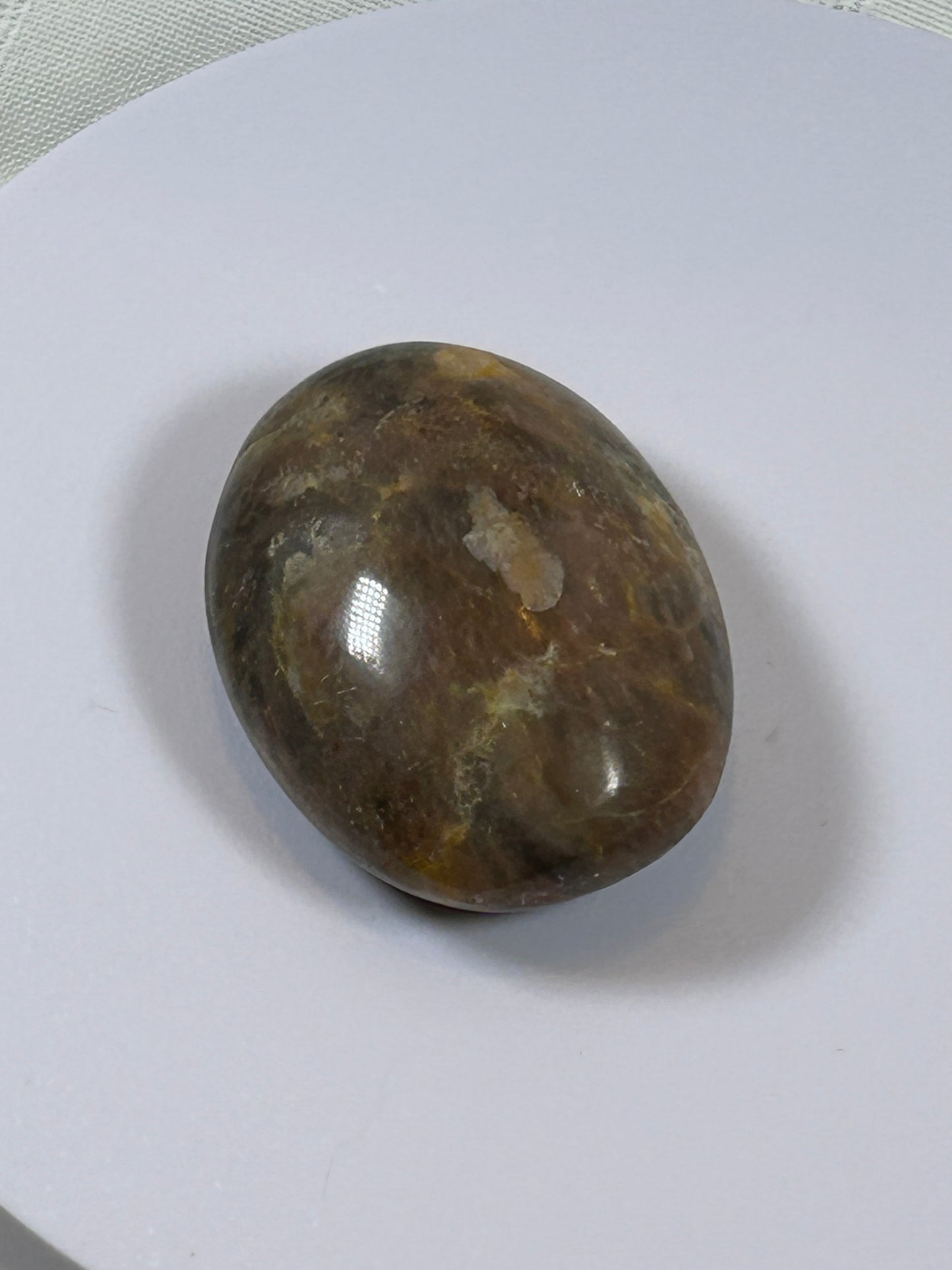 (#116) - BLACK MOONSTONE PALM STONE POLISHED - NEW