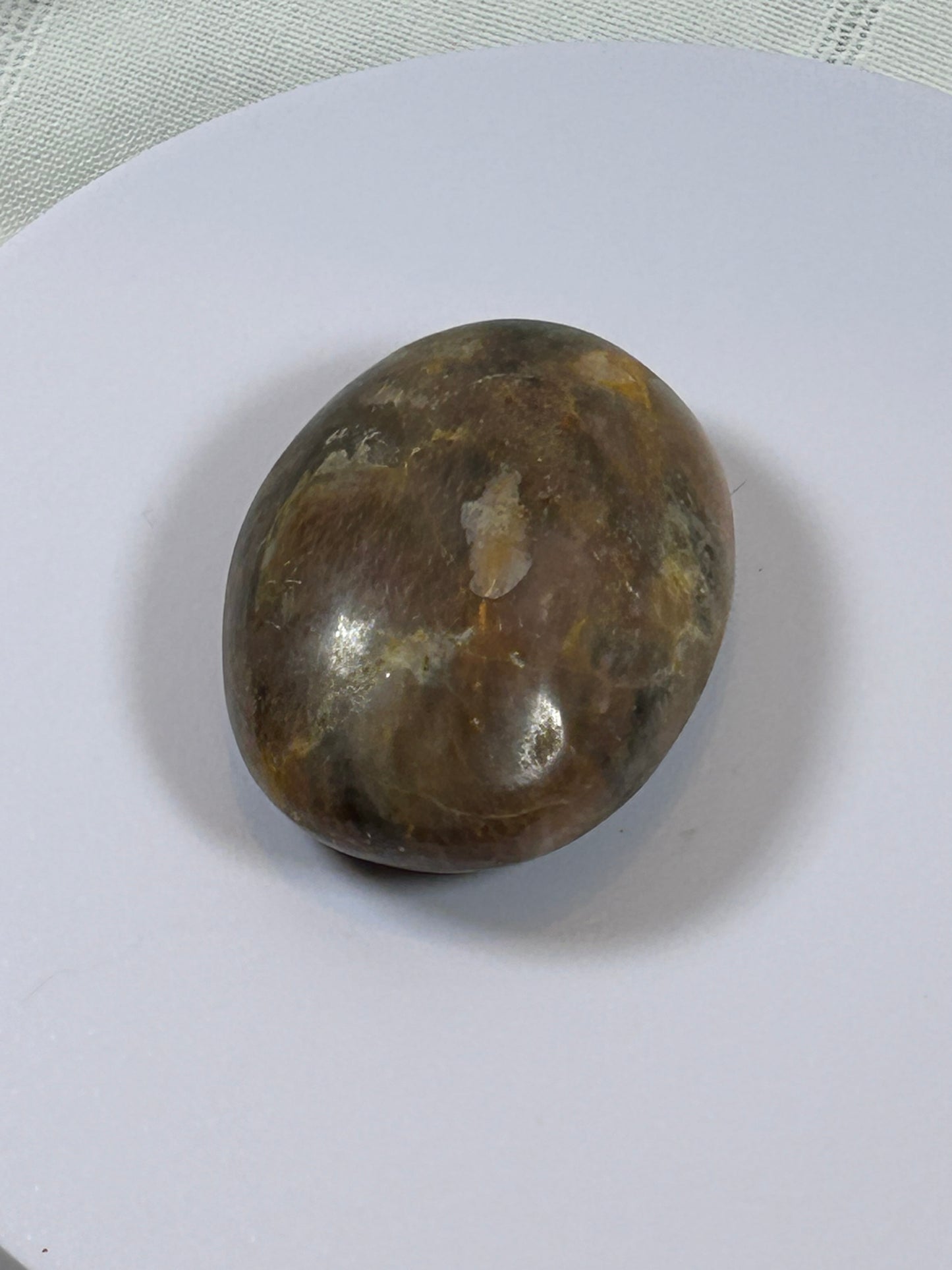 (#116) - BLACK MOONSTONE PALM STONE POLISHED - NEW
