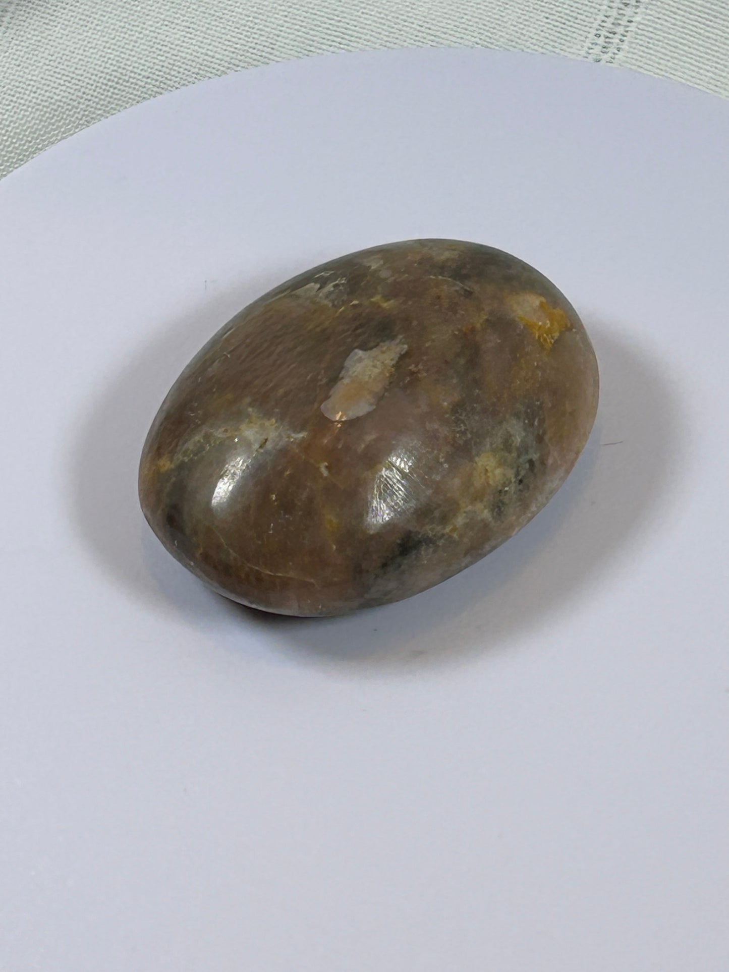 (#116) - BLACK MOONSTONE PALM STONE POLISHED - NEW