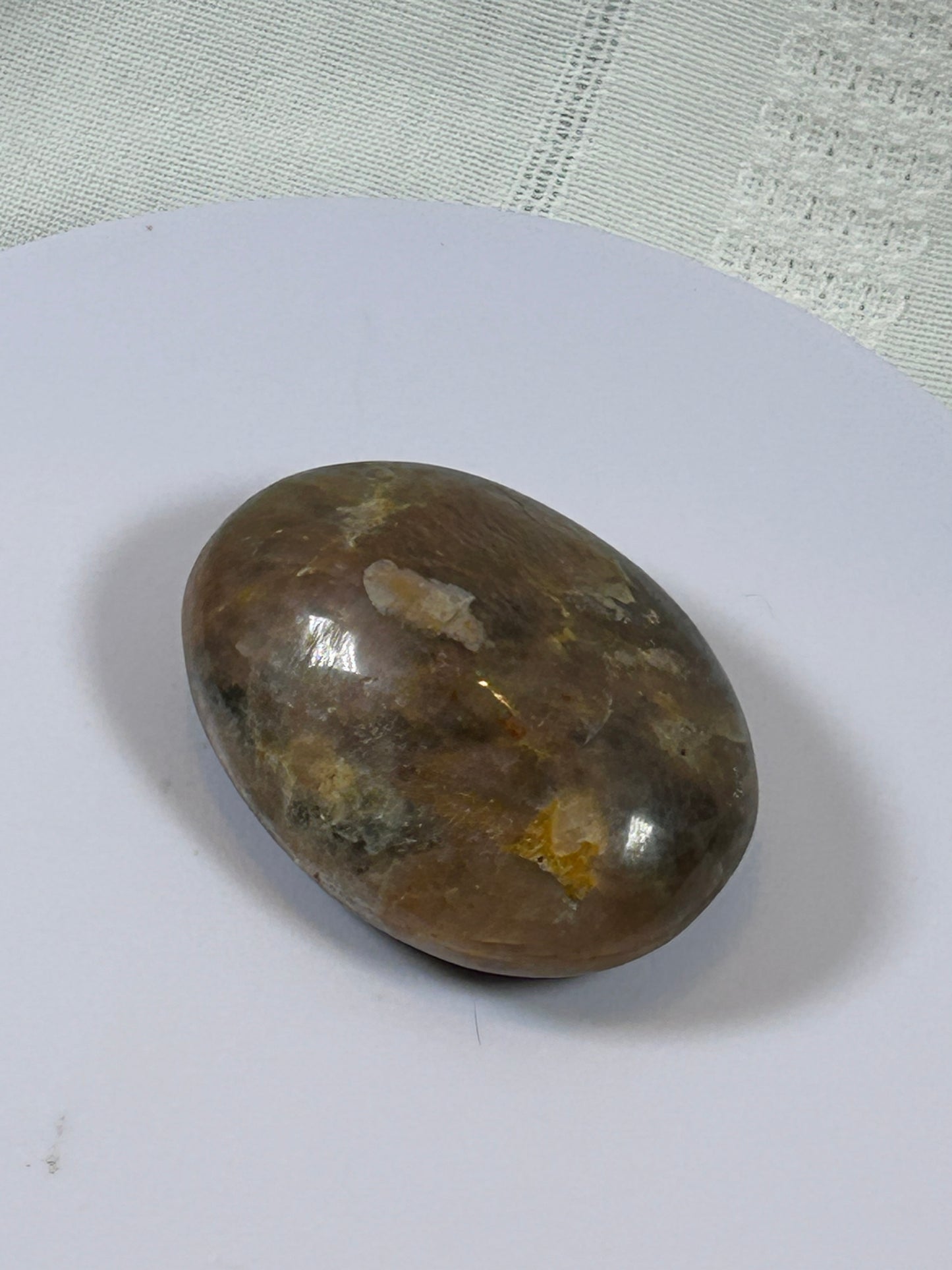 (#116) - BLACK MOONSTONE PALM STONE POLISHED - NEW