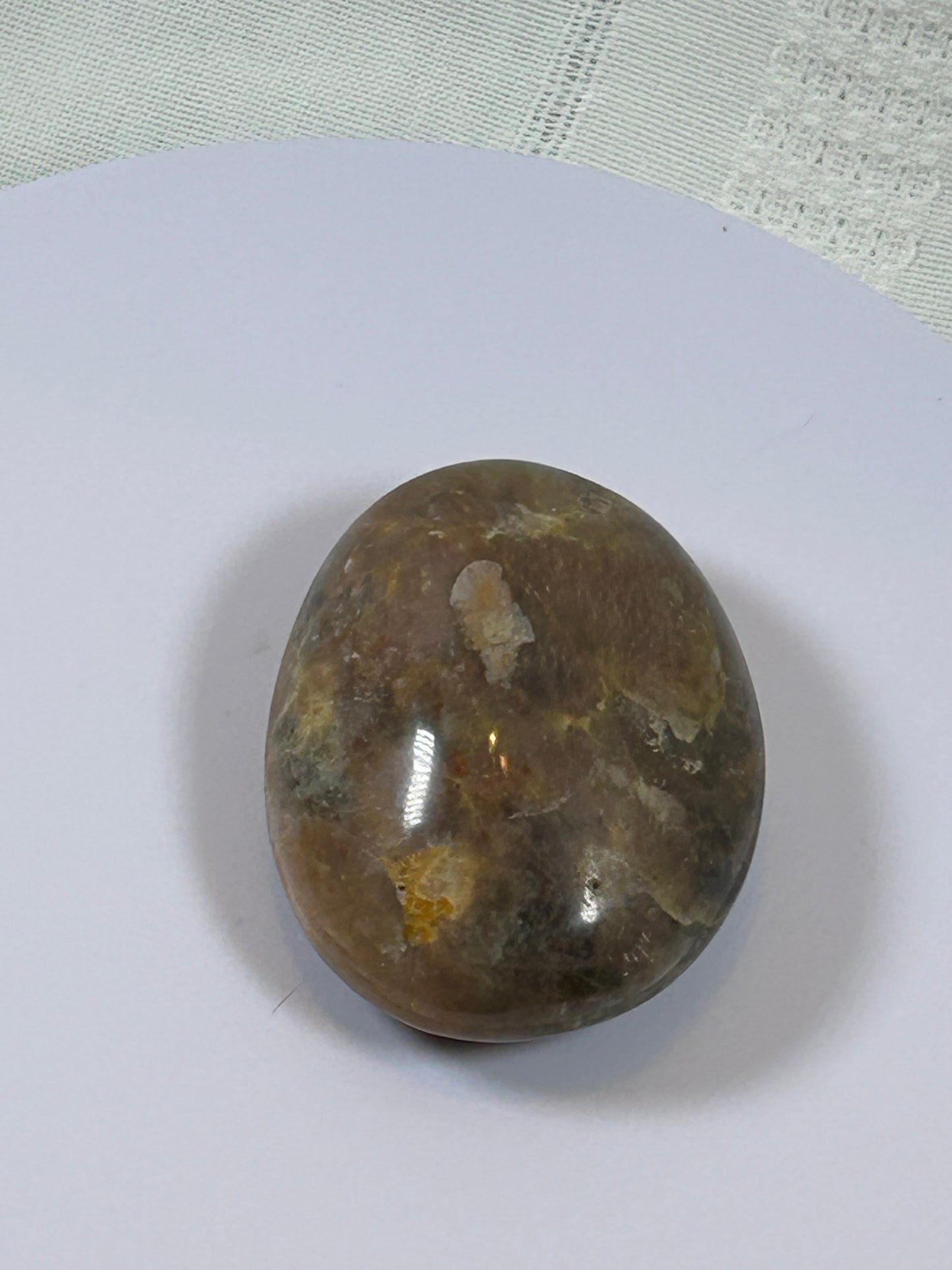 (#116) - BLACK MOONSTONE PALM STONE POLISHED - NEW
