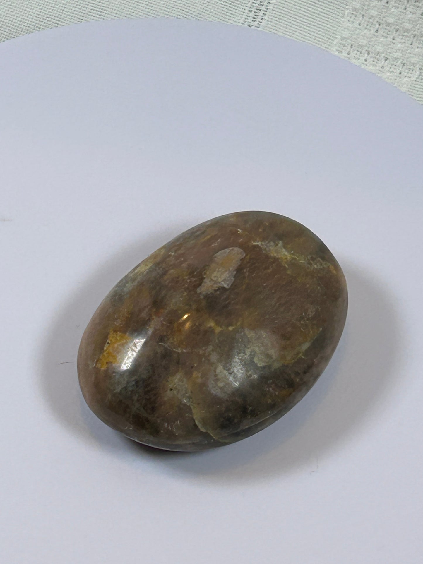 (#116) - BLACK MOONSTONE PALM STONE POLISHED - NEW