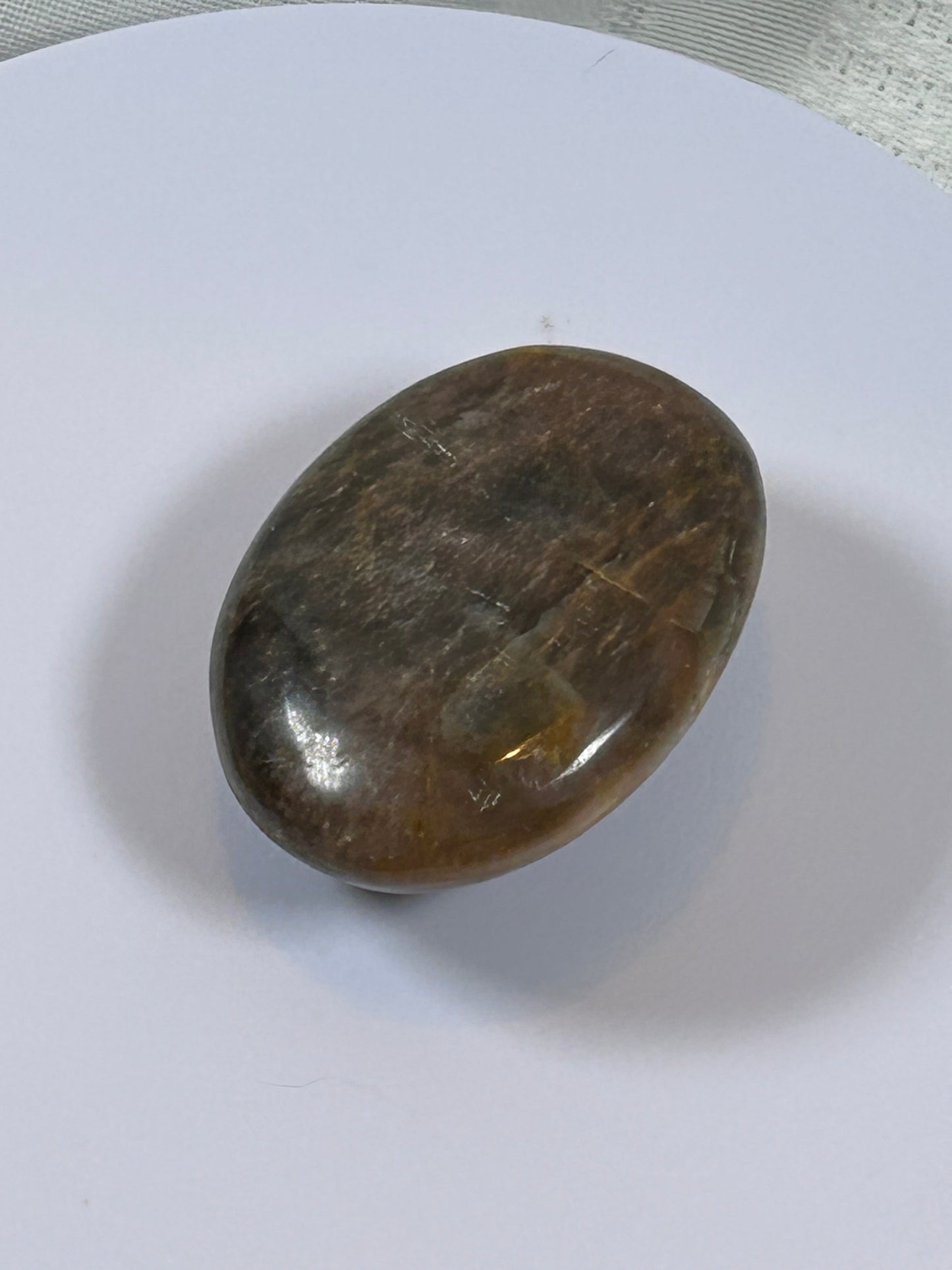 (#116) - BLACK MOONSTONE PALM STONE POLISHED - NEW