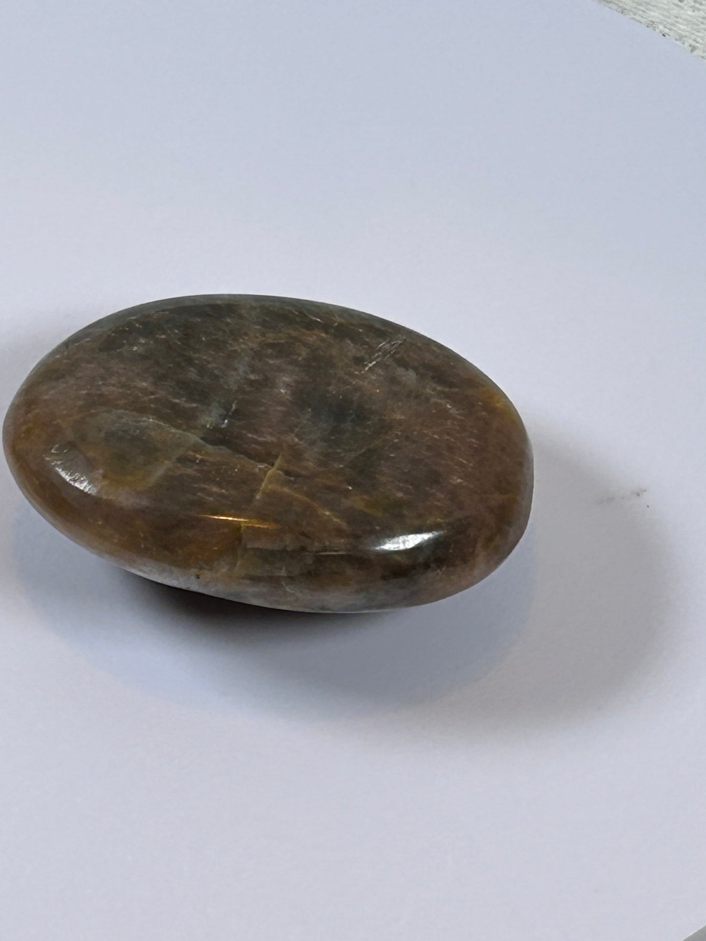 (#116) - BLACK MOONSTONE PALM STONE POLISHED - NEW