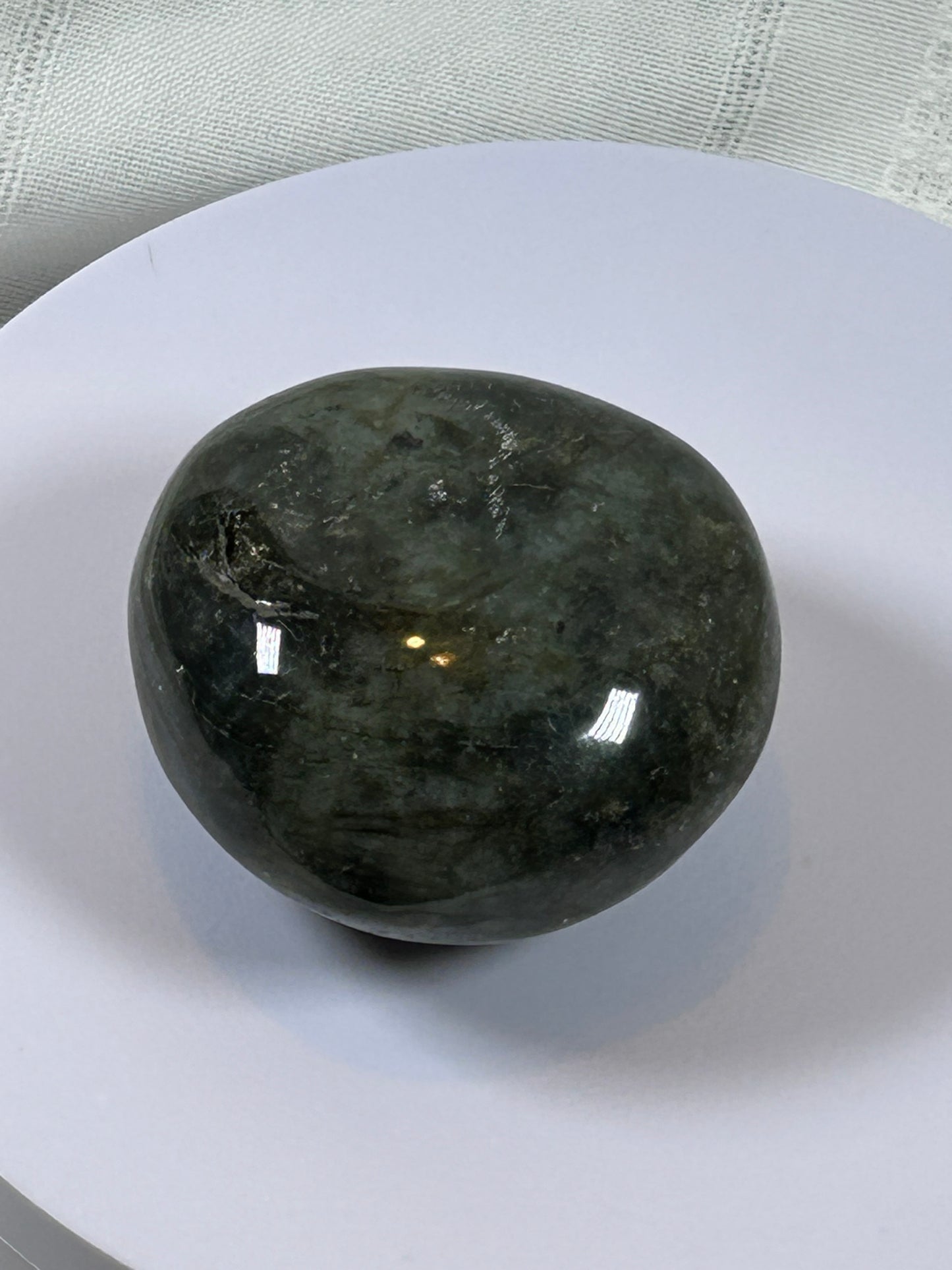 (#120) - LABRADORITE PALM STONE POLISHED - NEW
