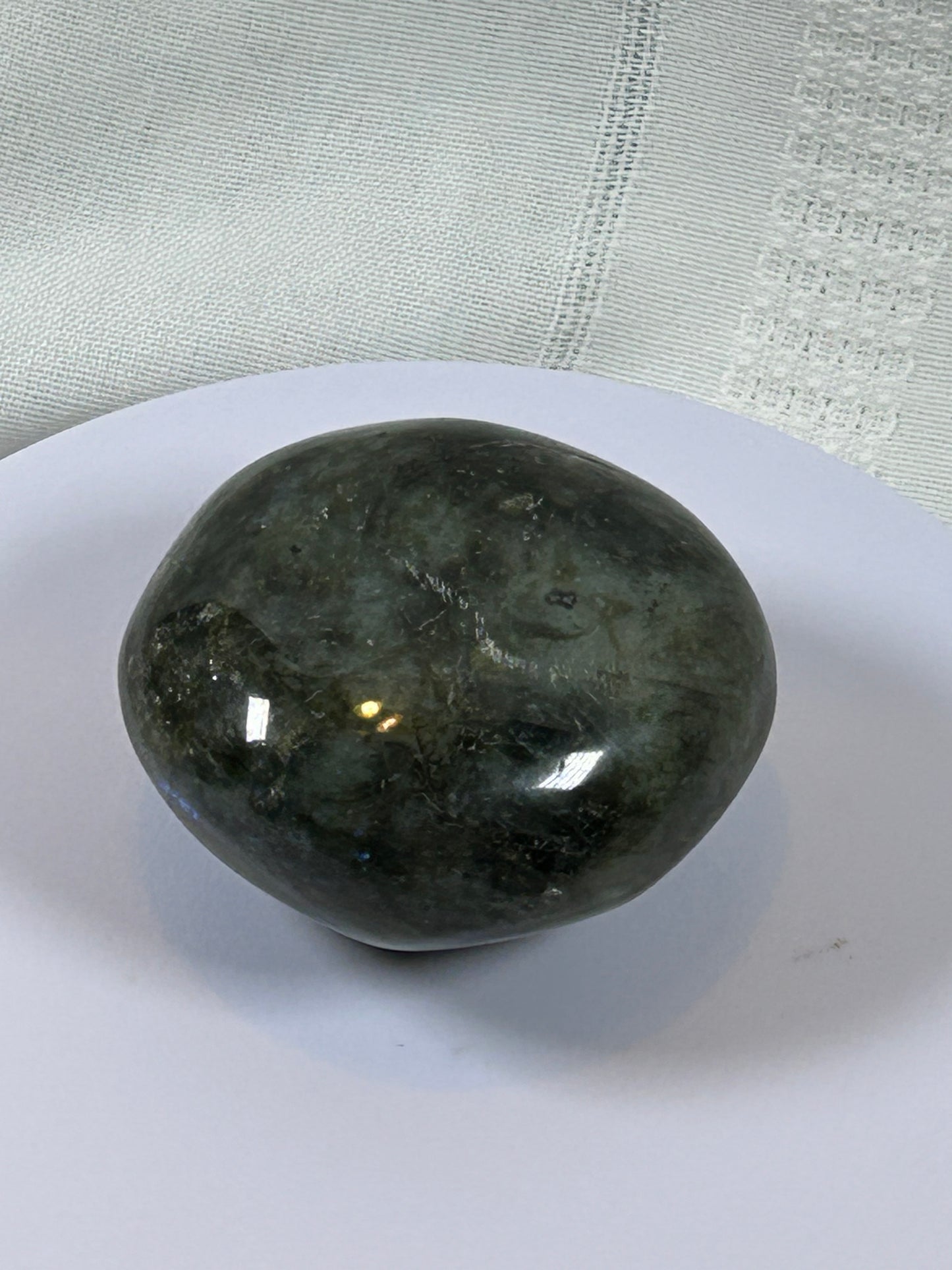 (#120) - LABRADORITE PALM STONE POLISHED - NEW