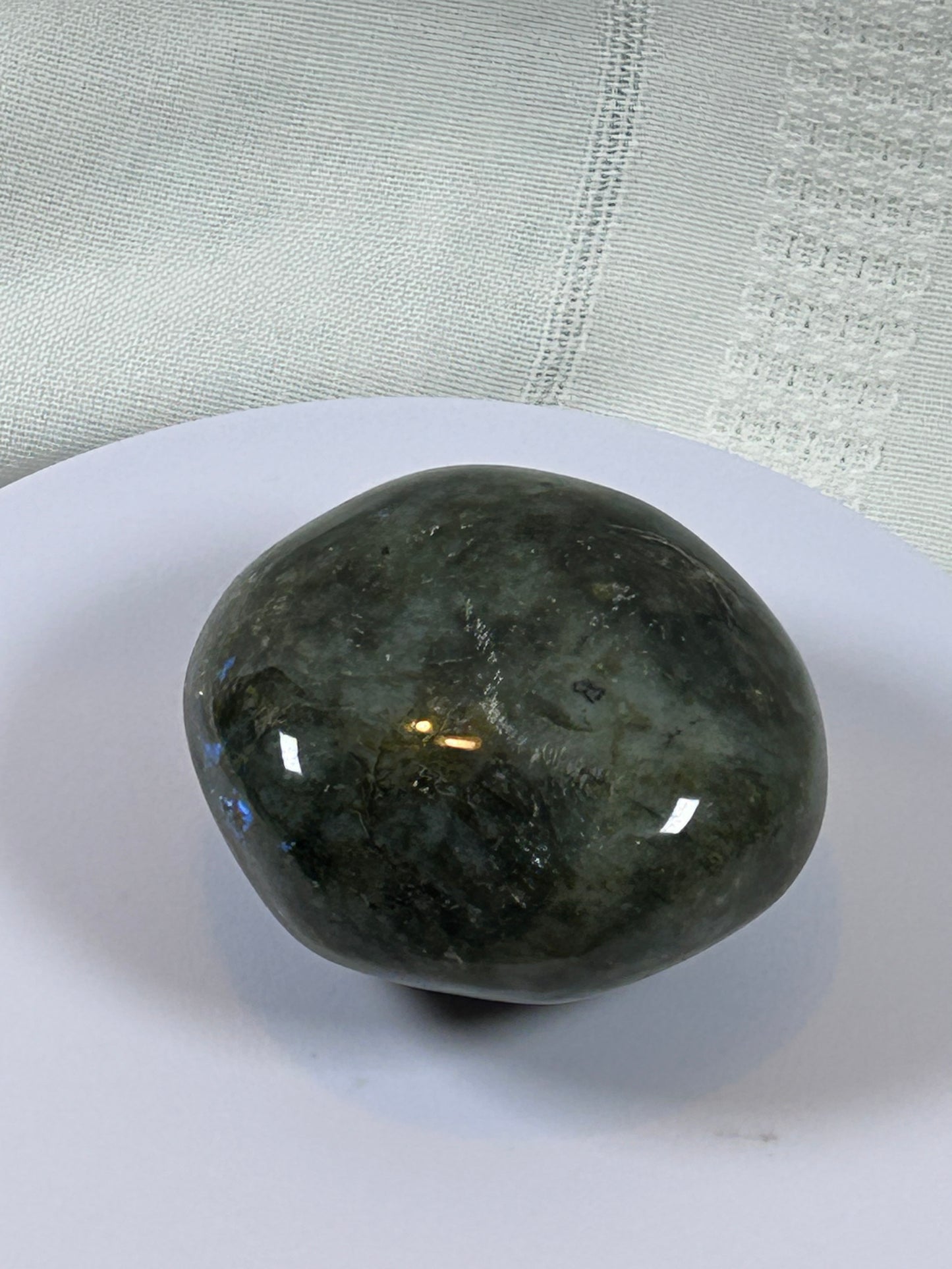 (#120) - LABRADORITE PALM STONE POLISHED - NEW