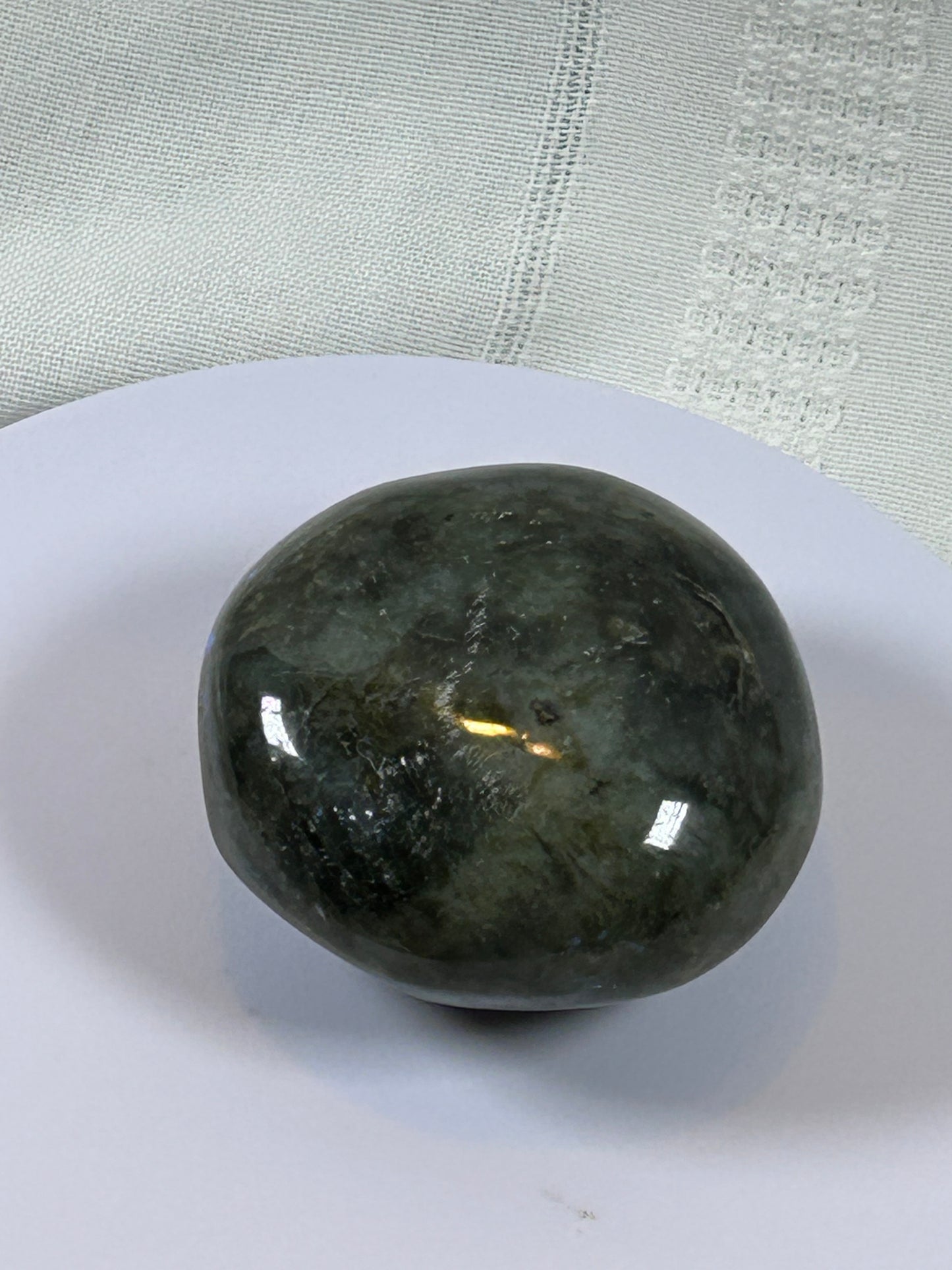 (#120) - LABRADORITE PALM STONE POLISHED - NEW