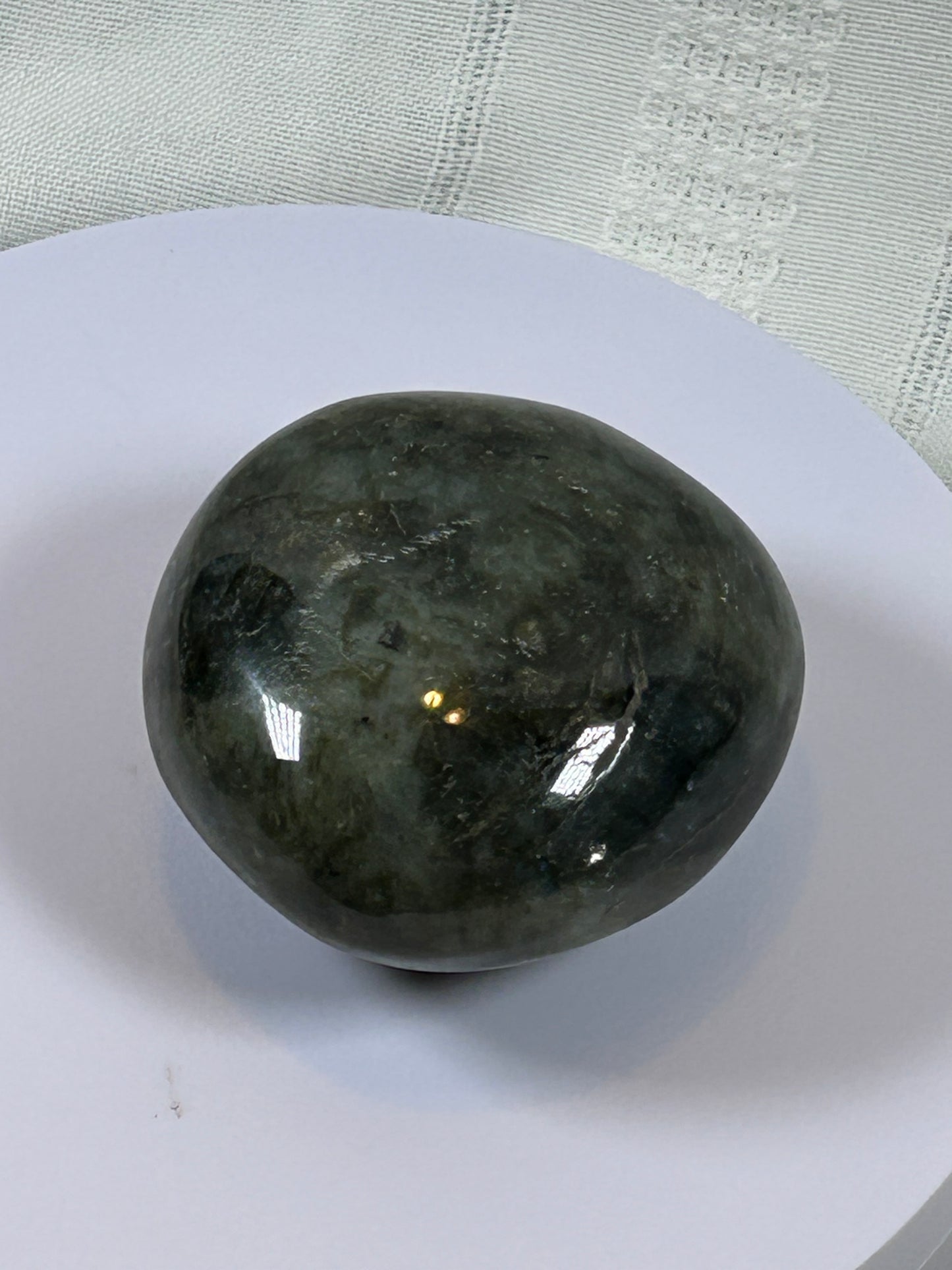 (#120) - LABRADORITE PALM STONE POLISHED - NEW