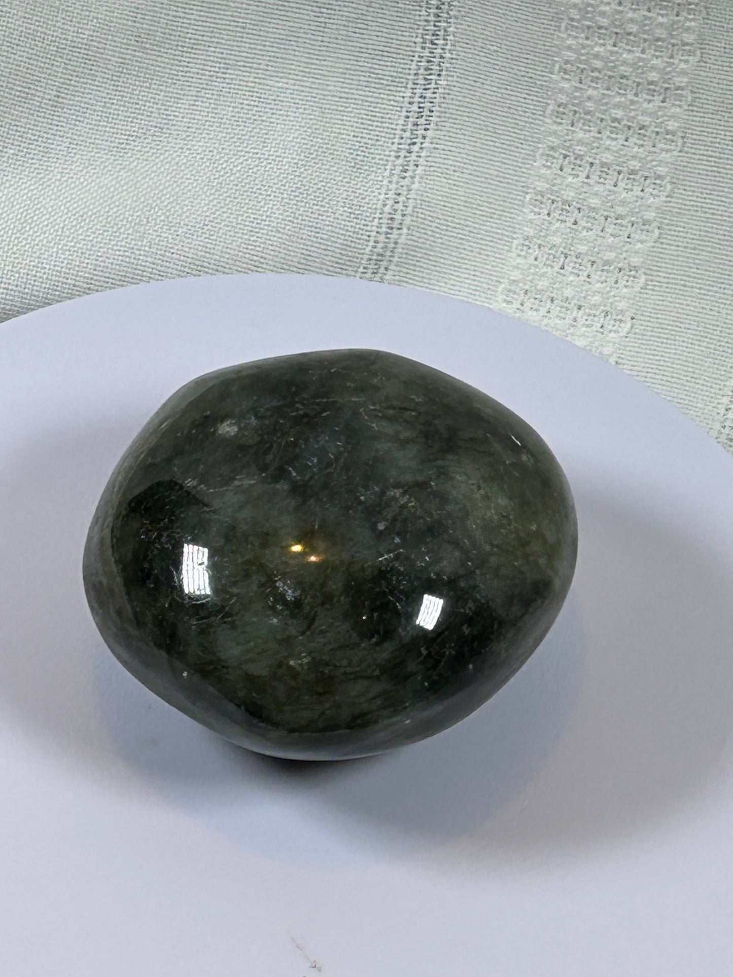(#120) - LABRADORITE PALM STONE POLISHED - NEW