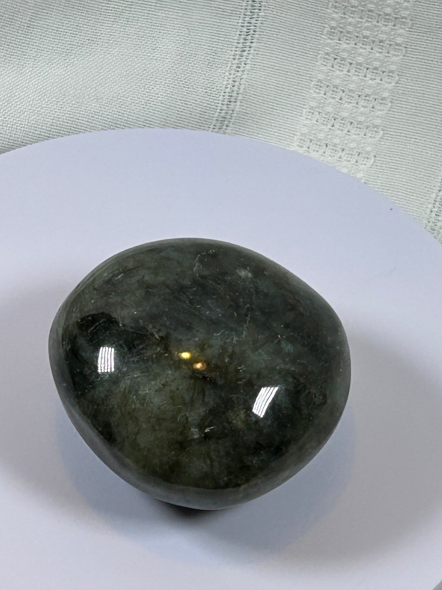 (#120) - LABRADORITE PALM STONE POLISHED - NEW