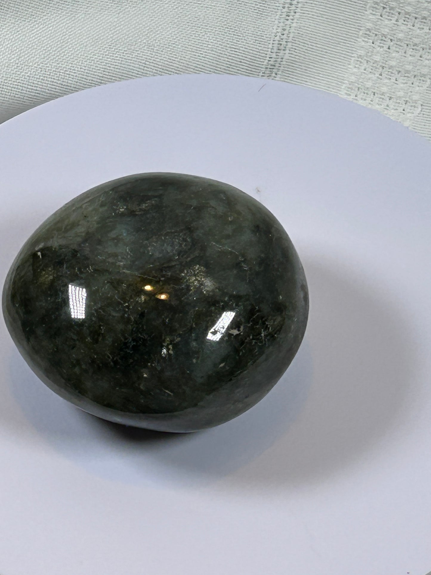 (#120) - LABRADORITE PALM STONE POLISHED - NEW