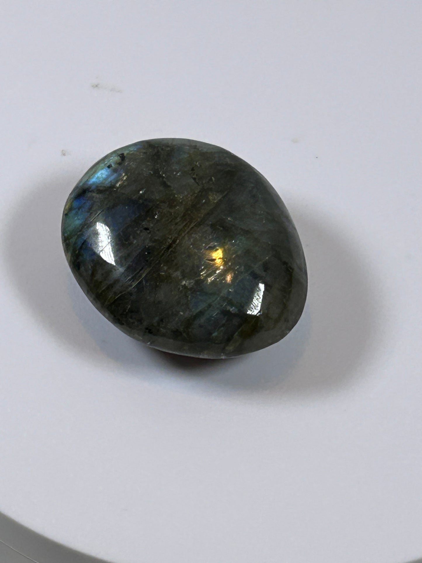 (#123) - LABRADORITE PALM STONE POLISHED - NEW