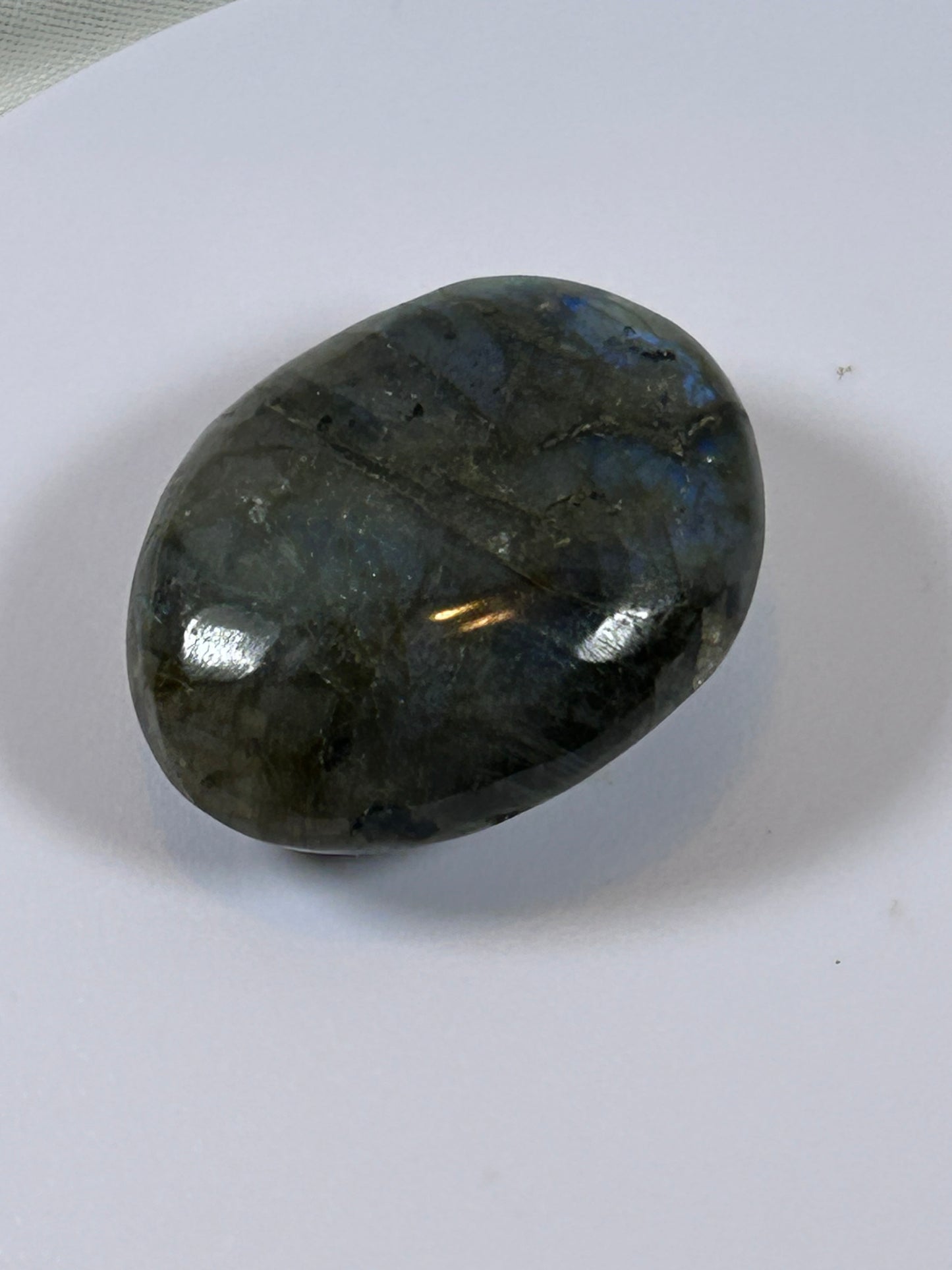 (#123) - LABRADORITE PALM STONE POLISHED - NEW