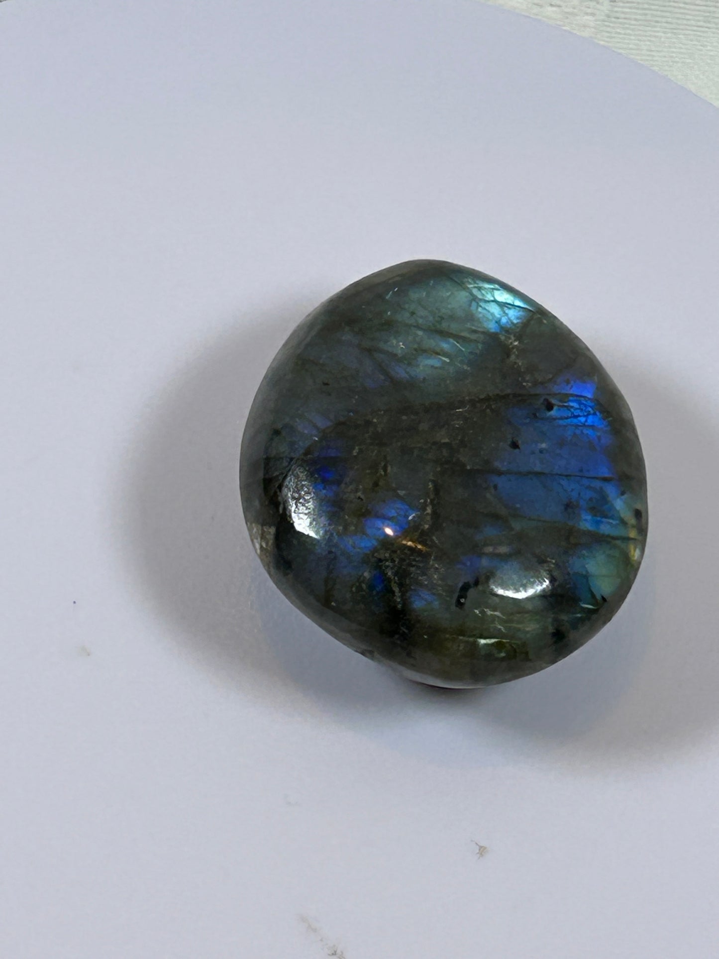 (#123) - LABRADORITE PALM STONE POLISHED - NEW