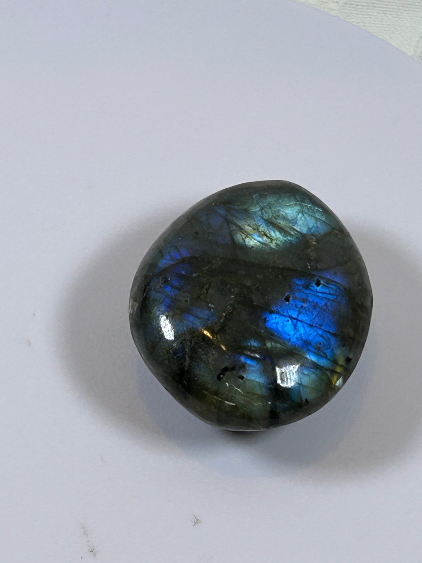 (#123) - LABRADORITE PALM STONE POLISHED - NEW