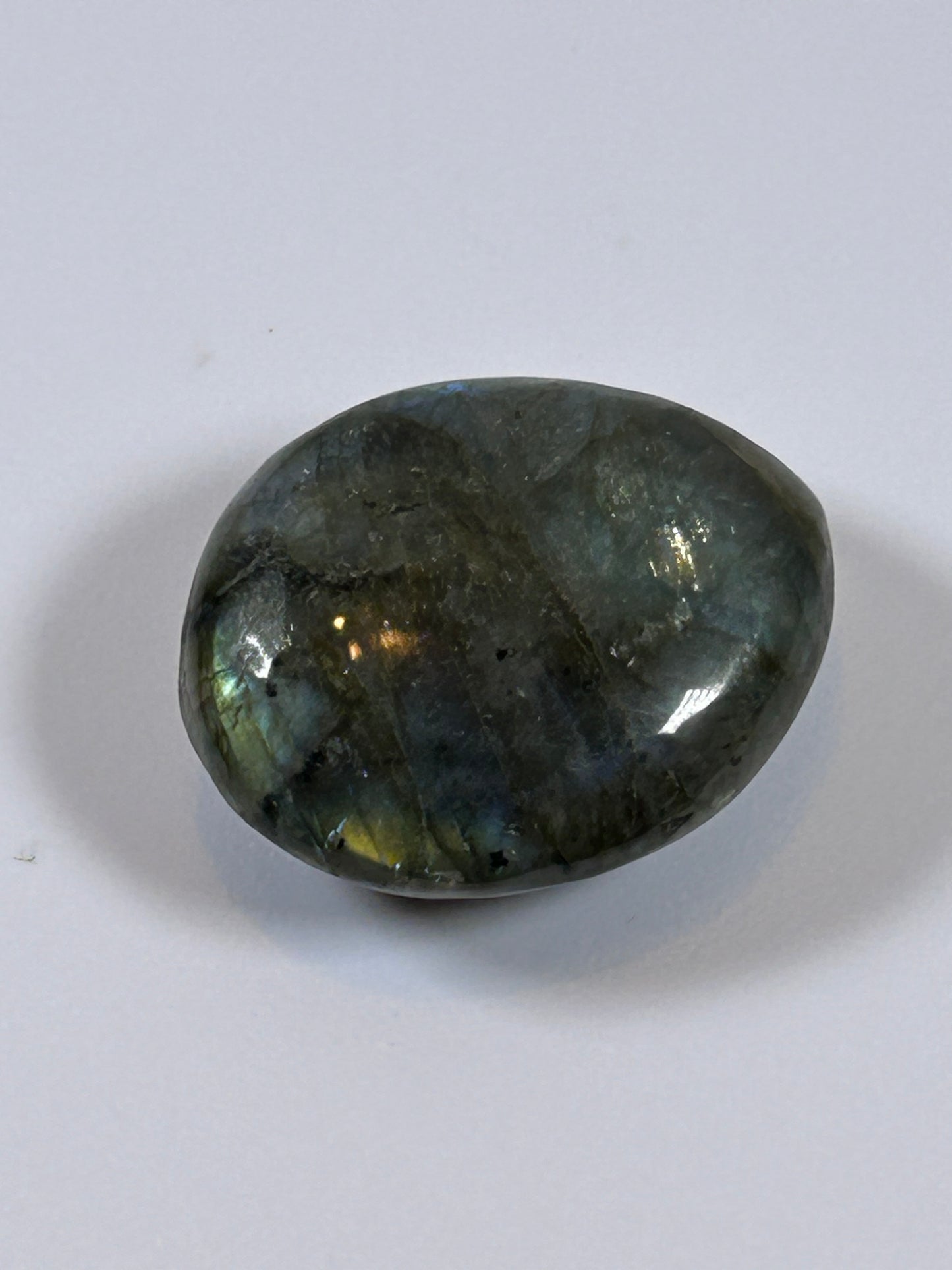 (#123) - LABRADORITE PALM STONE POLISHED - NEW